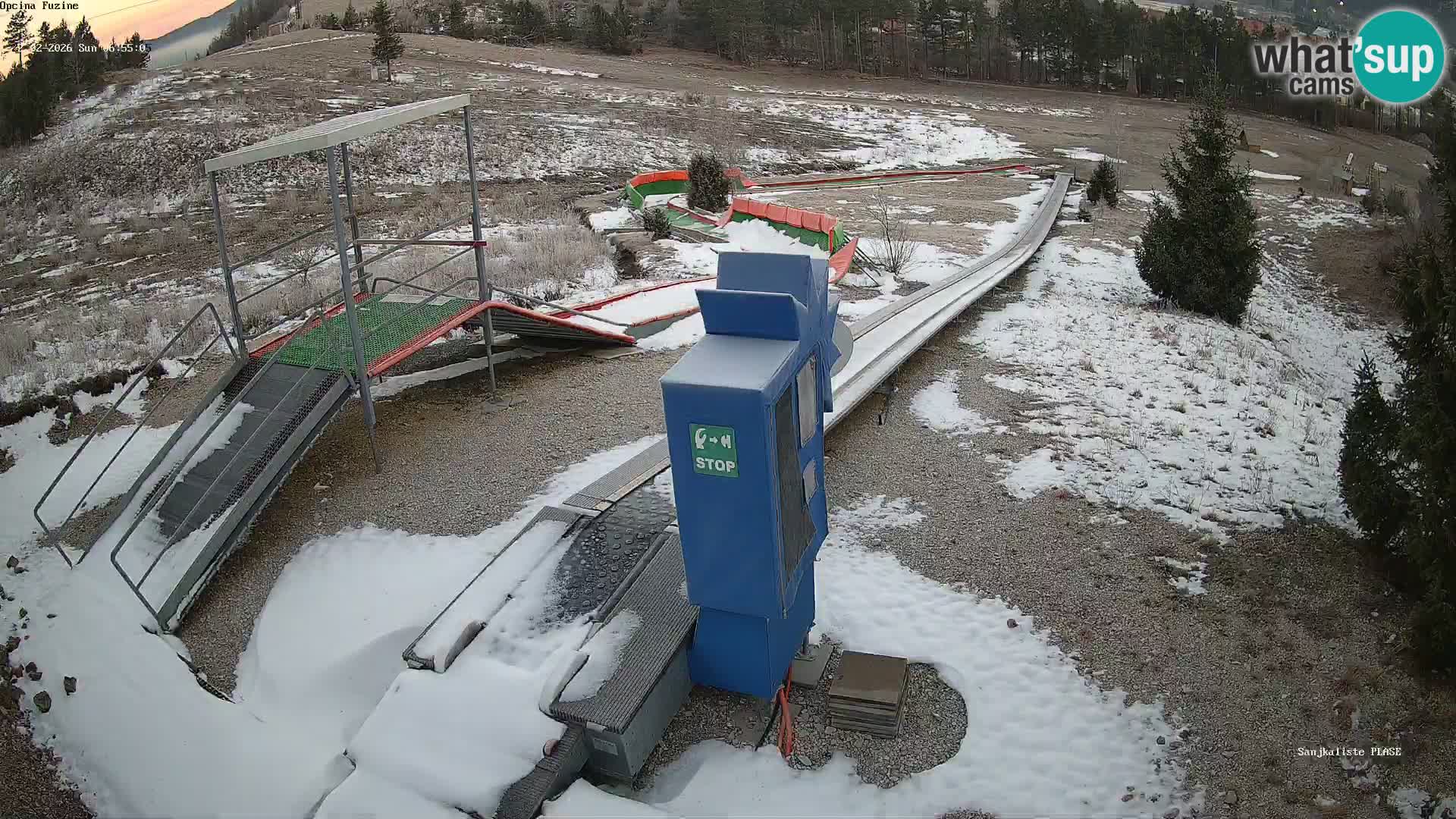 Live webcam Pista da slittino Fužine – Croazia