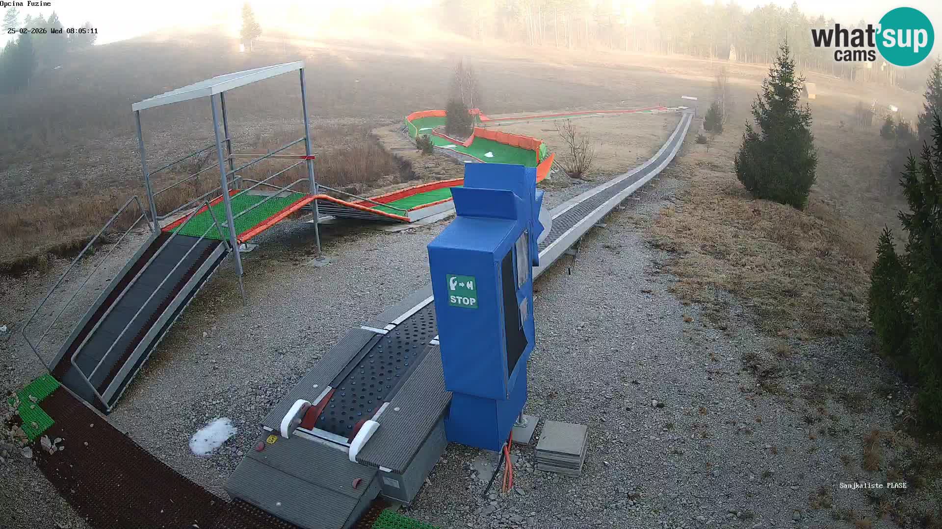 Live webcam Pista da slittino Fužine – Croazia