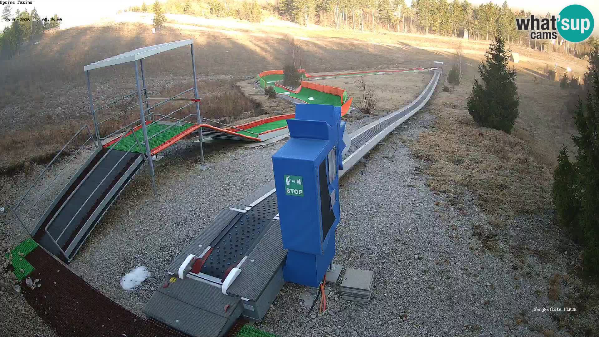 Live webcam Pista da slittino Fužine – Croazia