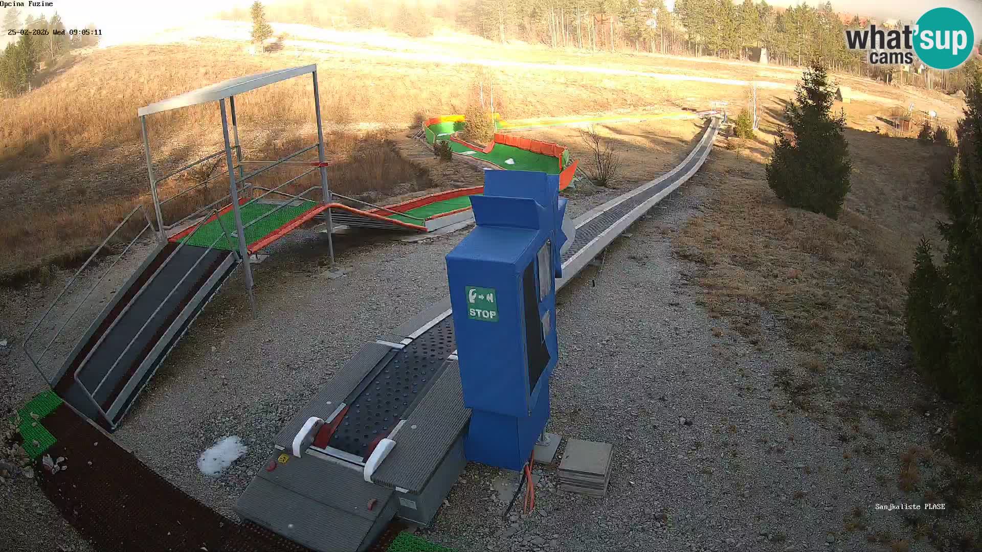 Live webcam Pista da slittino Fužine – Croazia