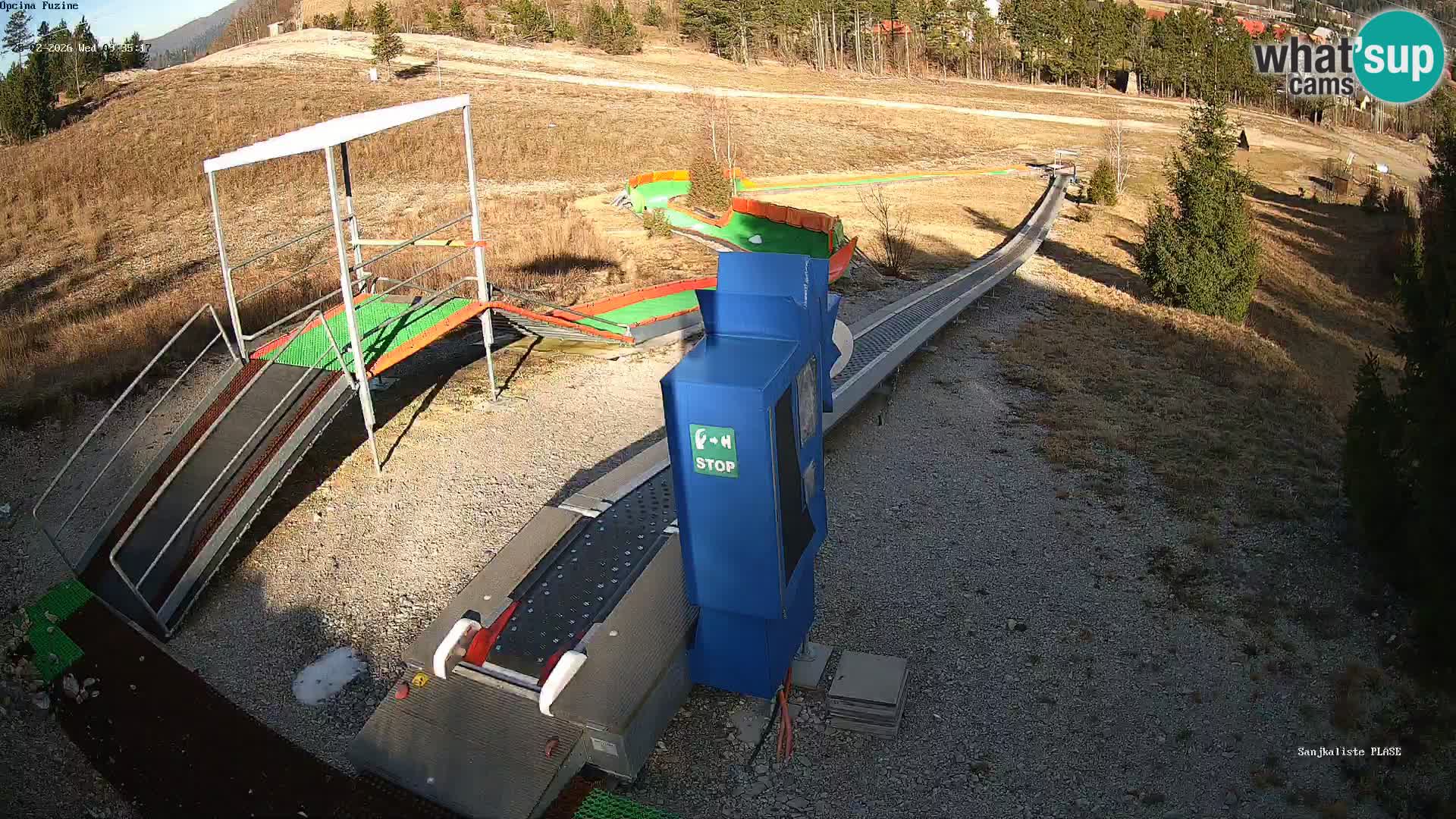 Live webcam Pista da slittino Fužine – Croazia