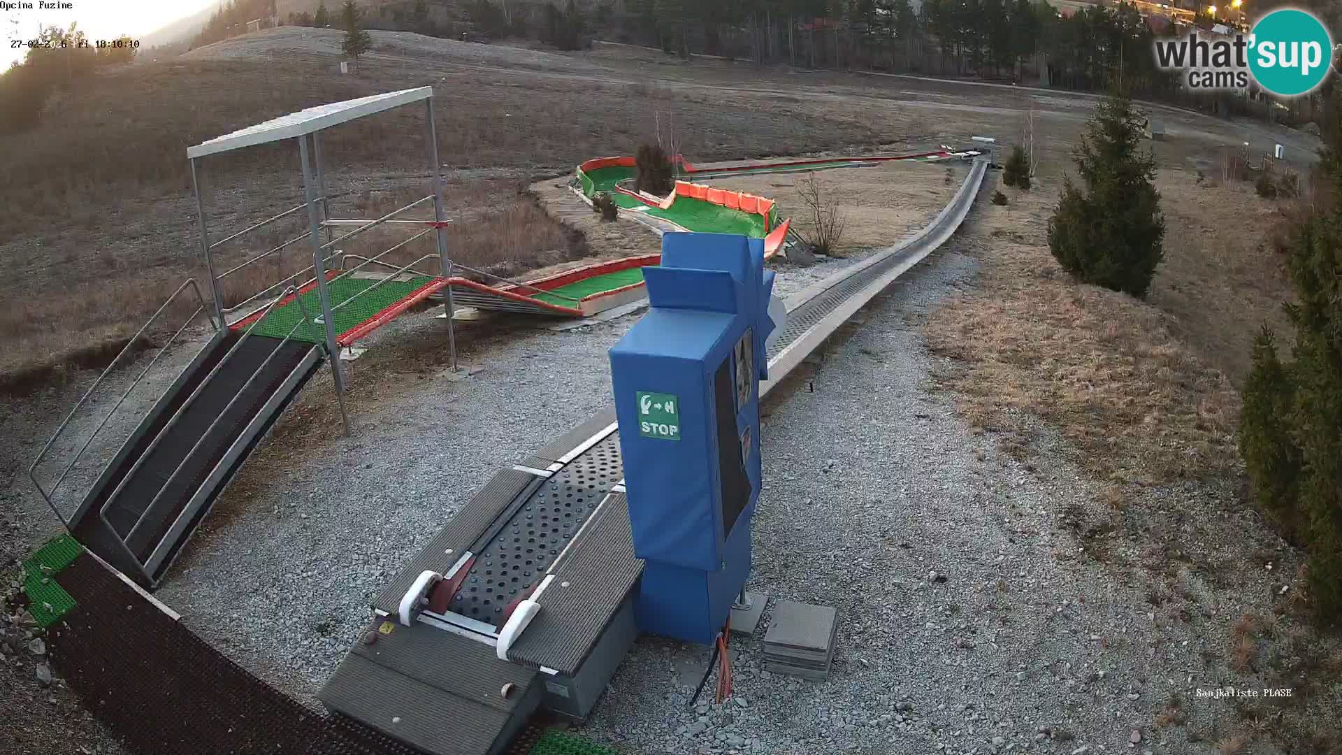 Live webcam Pista da slittino Fužine – Croazia