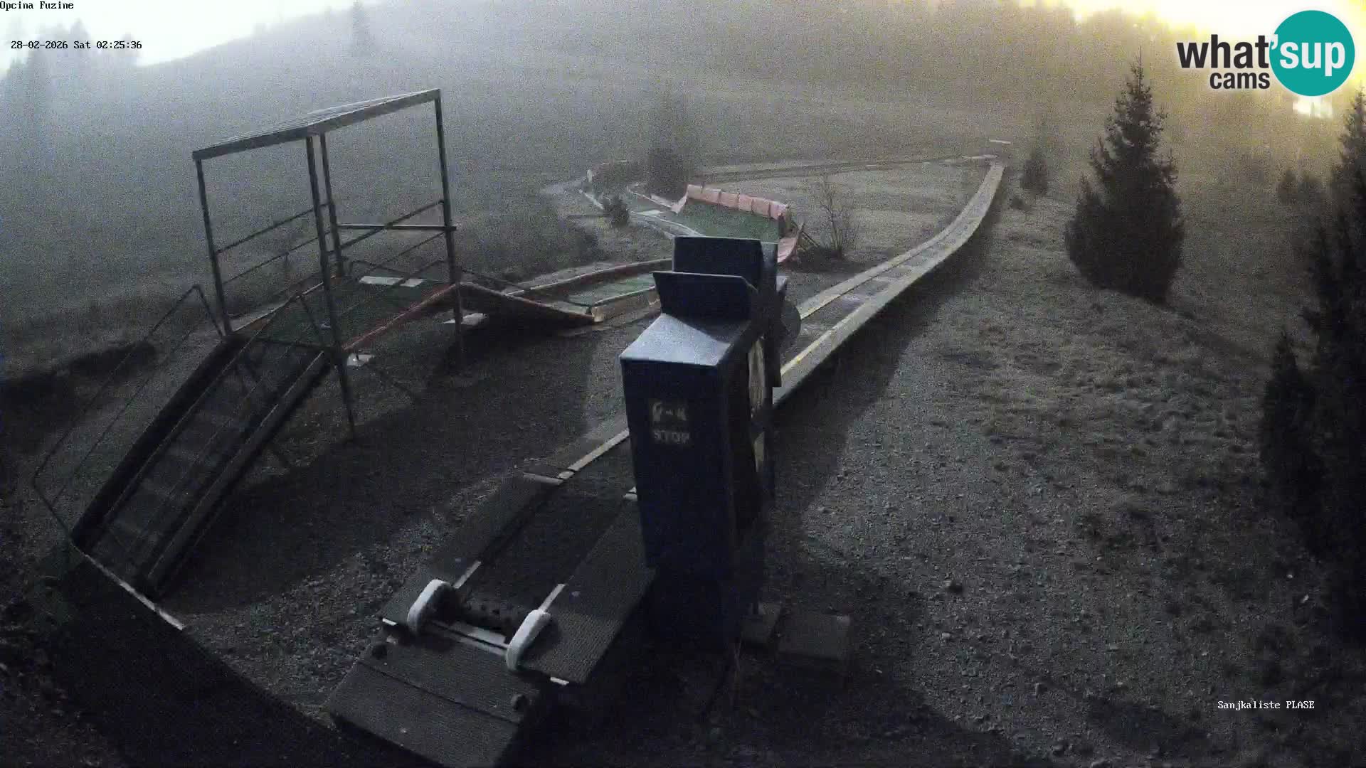 Live webcam Fužine toboggan run – Croatia