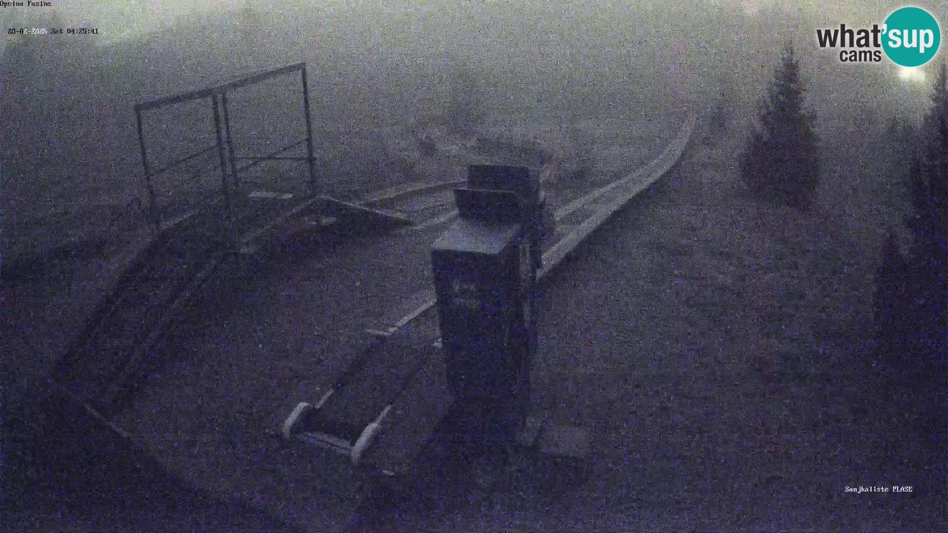 Live webcam Pista da slittino Fužine – Croazia