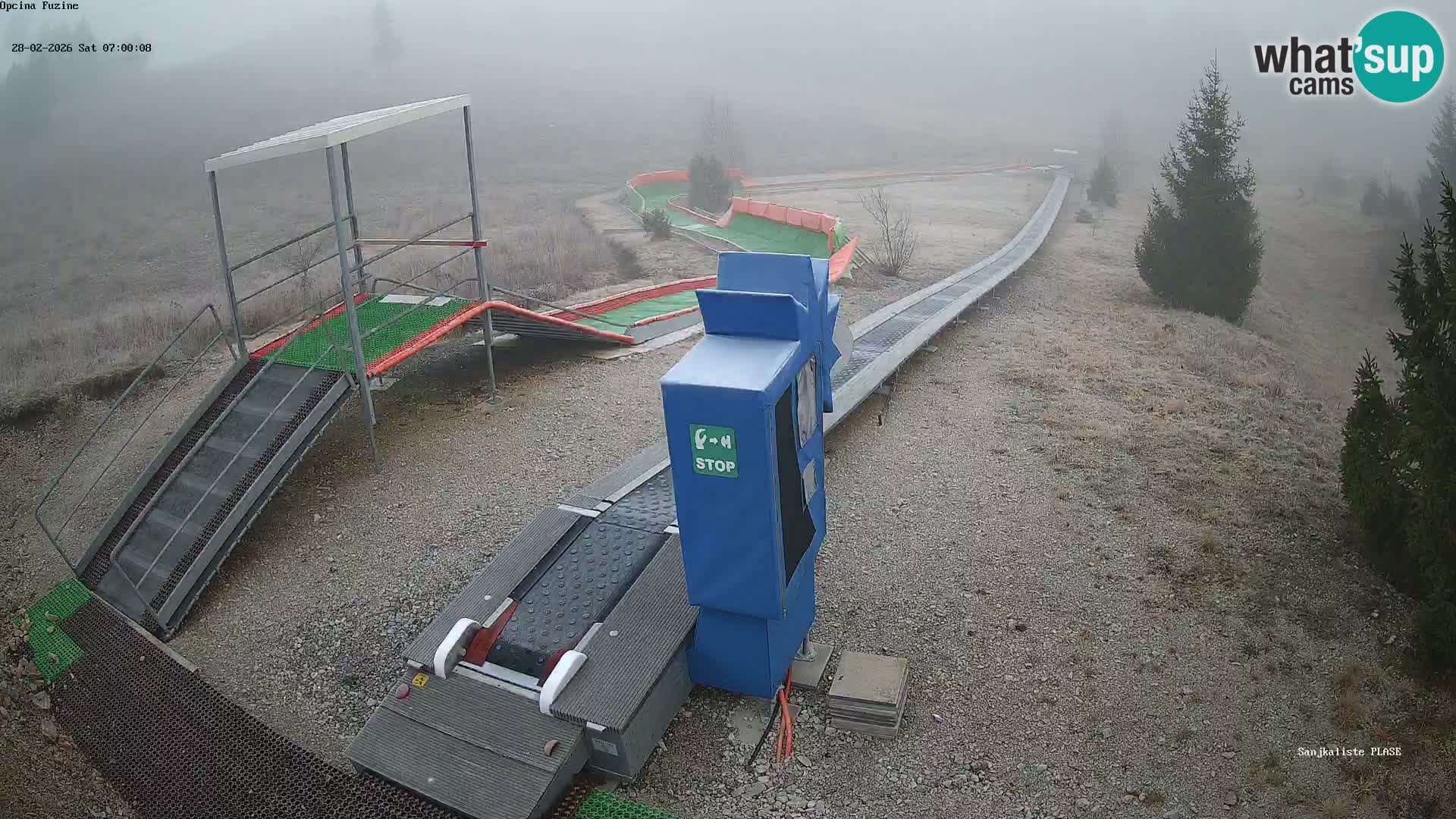 Live webcam Pista da slittino Fužine – Croazia