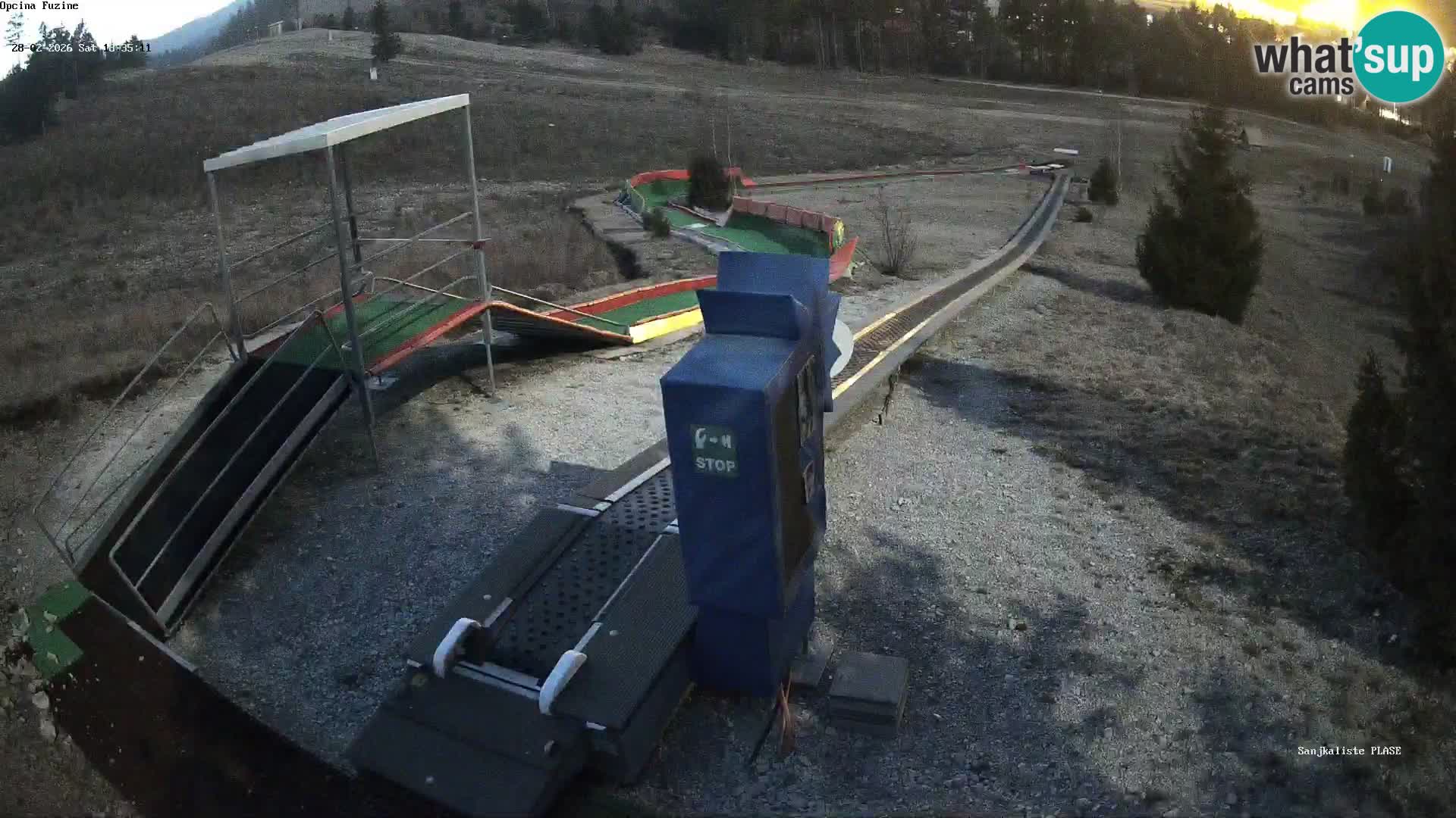 Live webcam Pista da slittino Fužine – Croazia