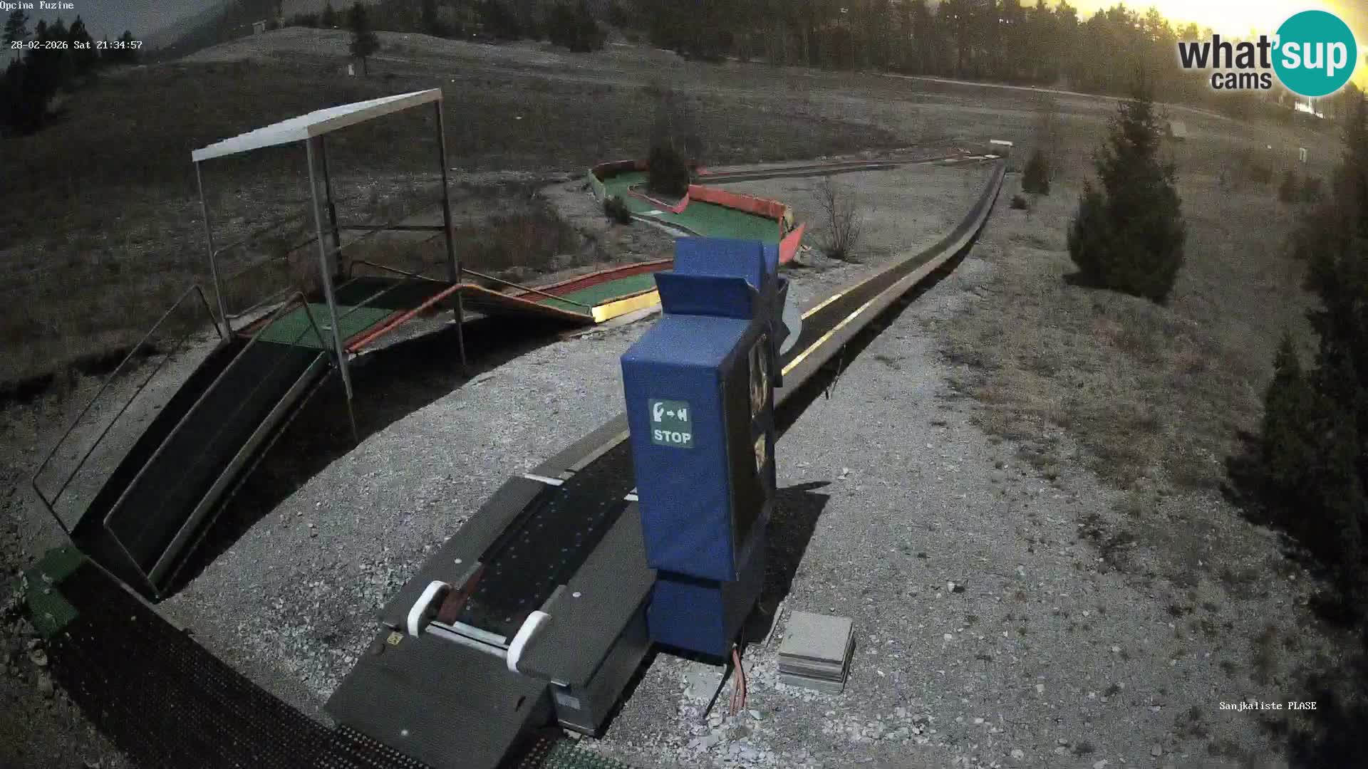 Live webcam Pista da slittino Fužine – Croazia