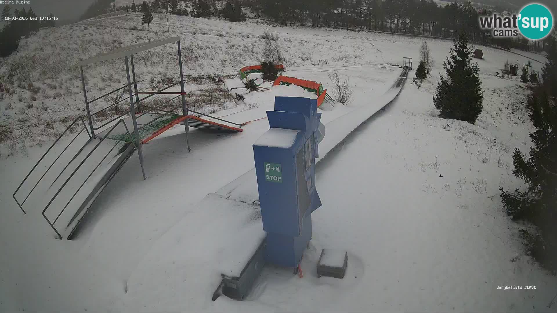 Webcam en vivo Pista de trineo Fužine – Croacia