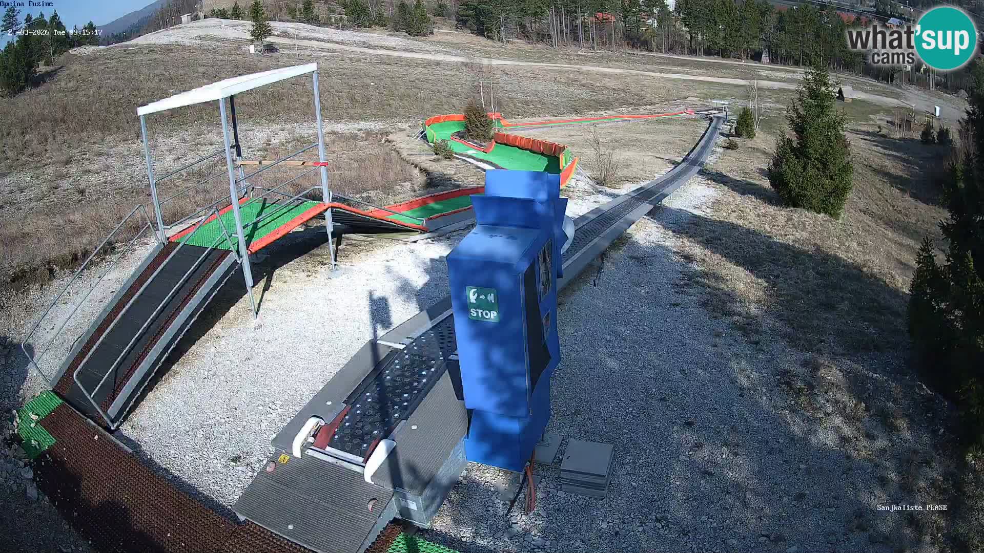 Live webcam Pista da slittino Fužine – Croazia