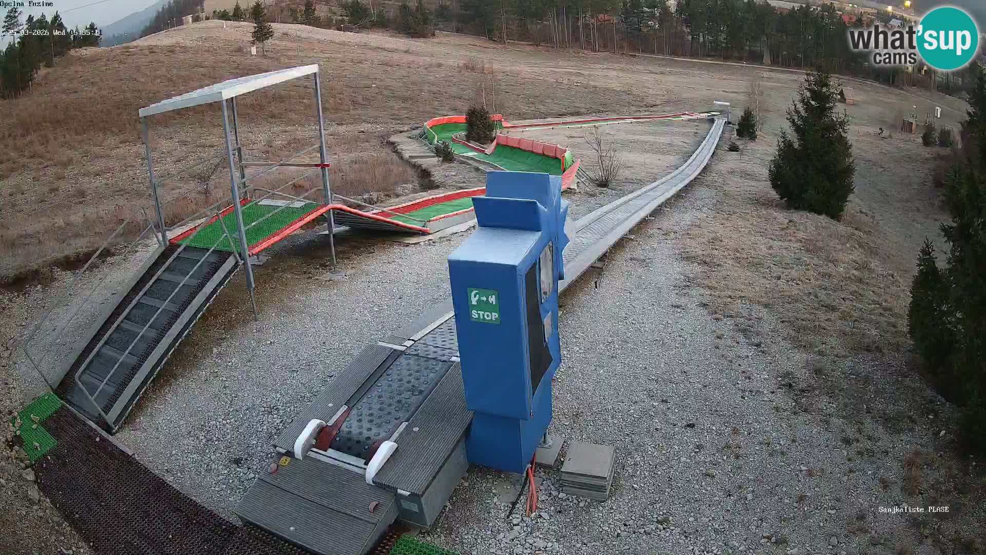 Live webcam Pista da slittino Fužine – Croazia