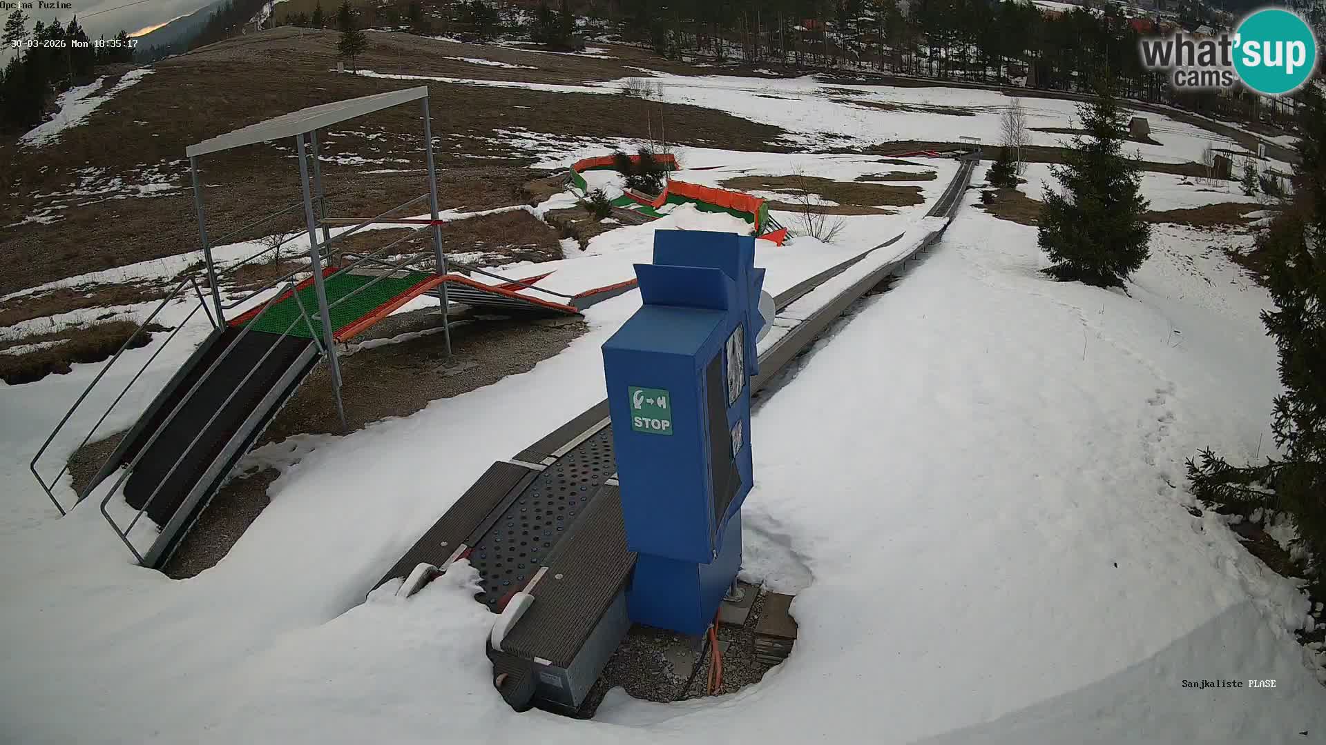 Live webcam Fužine toboggan run – Croatia