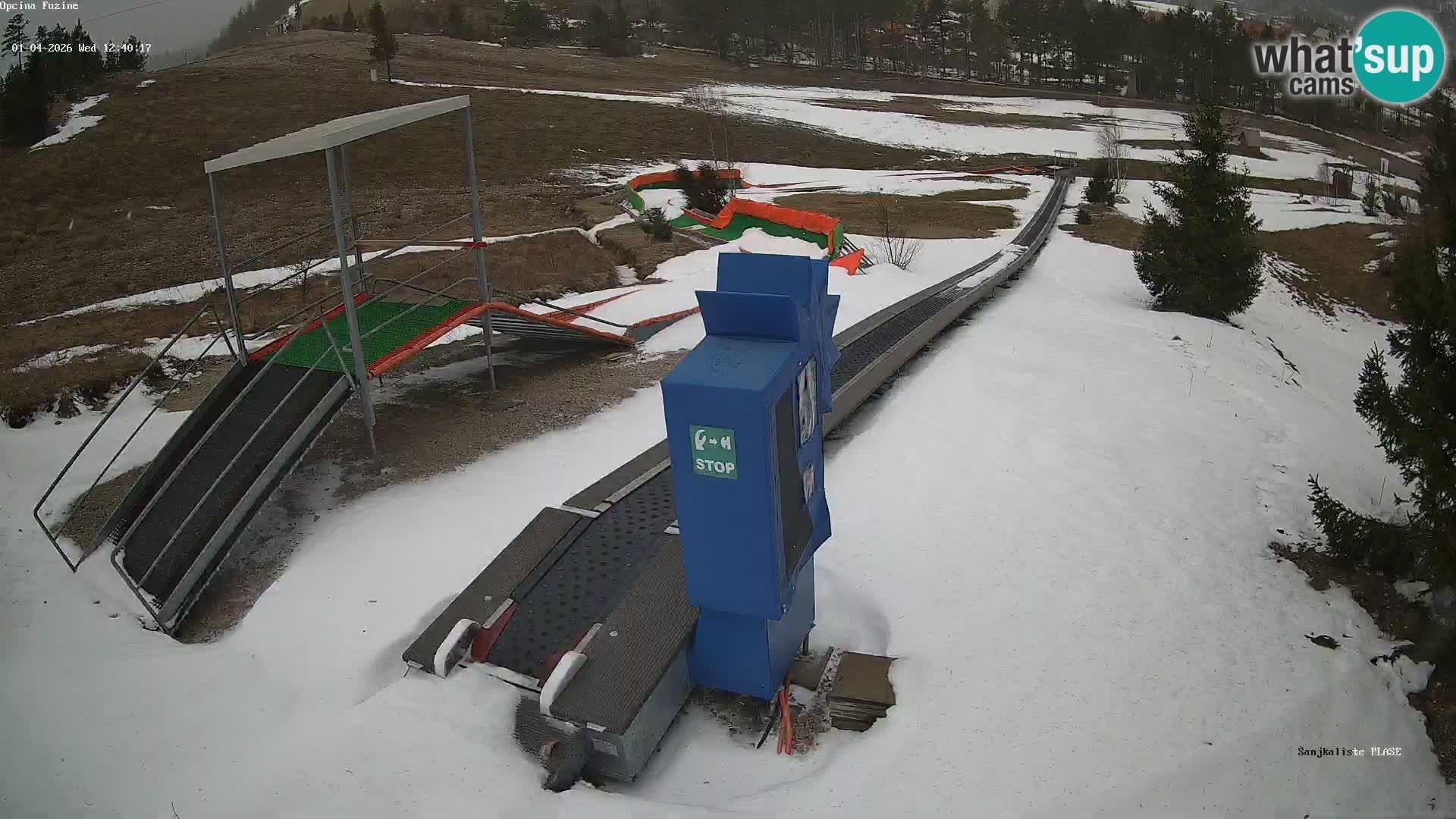 Live webcam Pista da slittino Fužine – Croazia