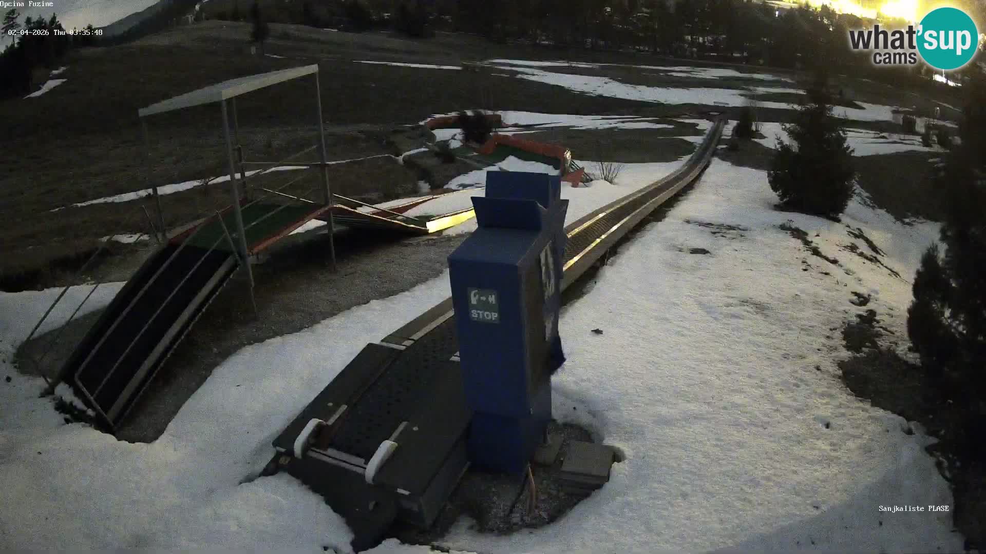 Live webcam Pista da slittino Fužine – Croazia