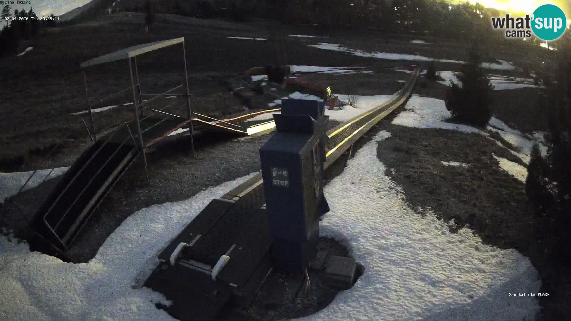 Live webcam Pista da slittino Fužine – Croazia