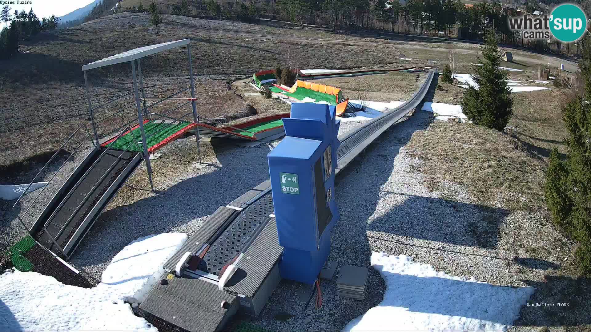 Live webcam Pista da slittino Fužine – Croazia