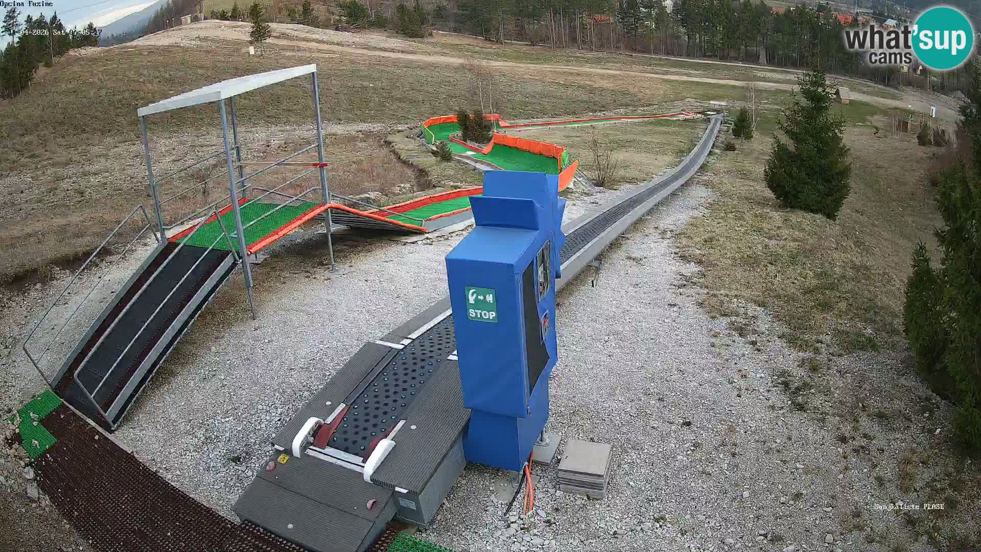 Live webcam Pista da slittino Fužine – Croazia