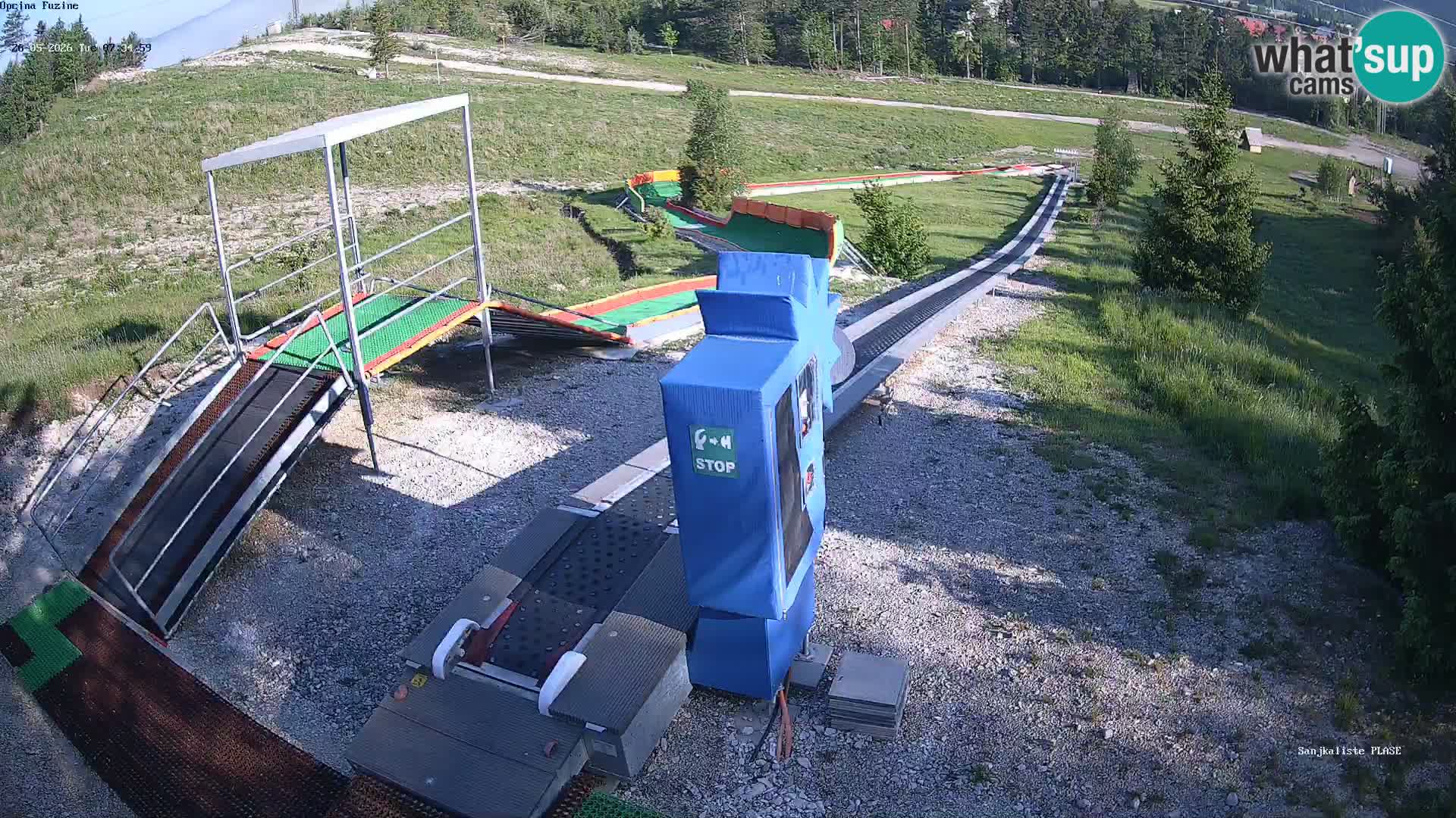 Live webcam Pista da slittino Fužine – Croazia