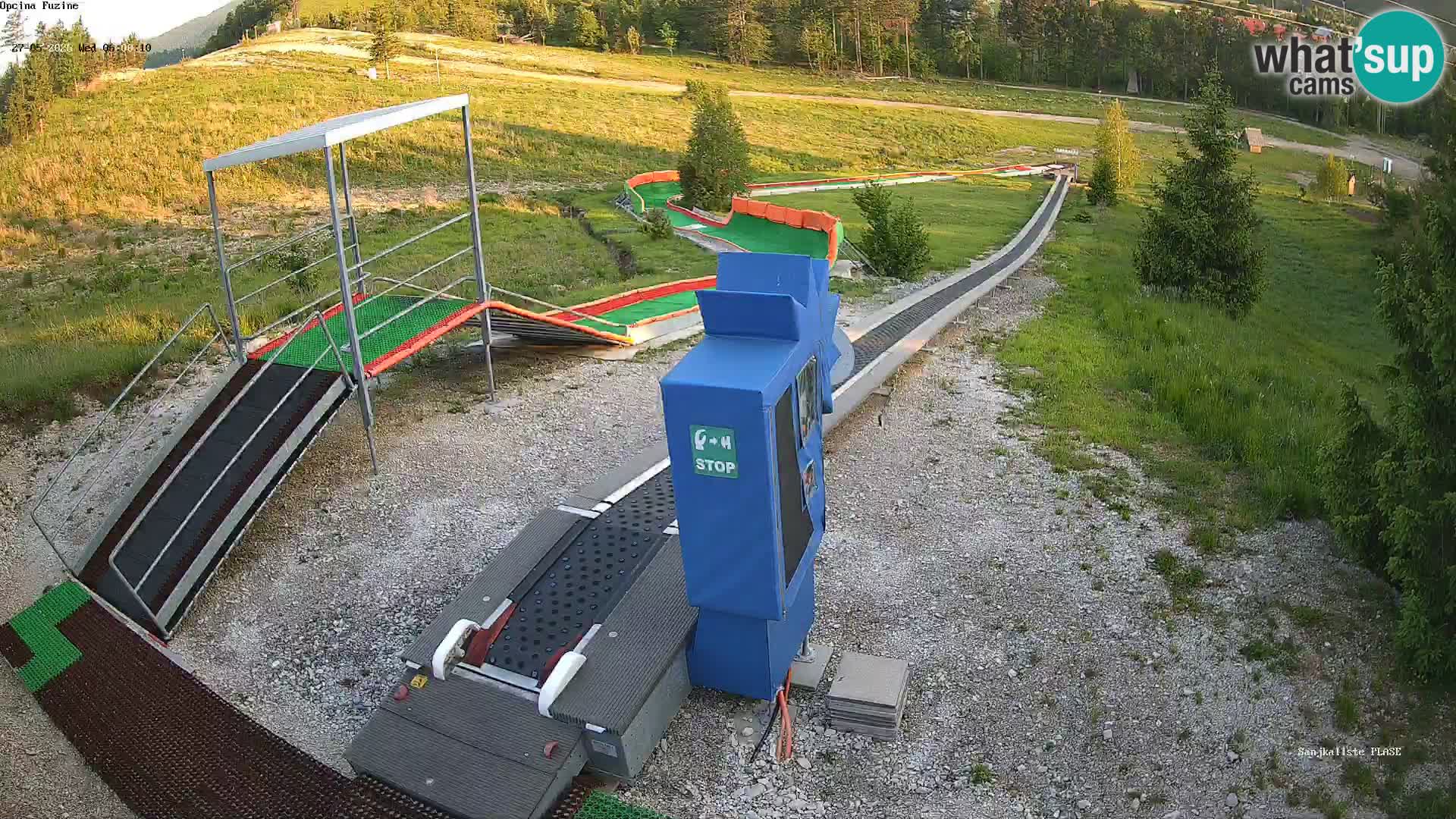 Live webcam Pista da slittino Fužine – Croazia
