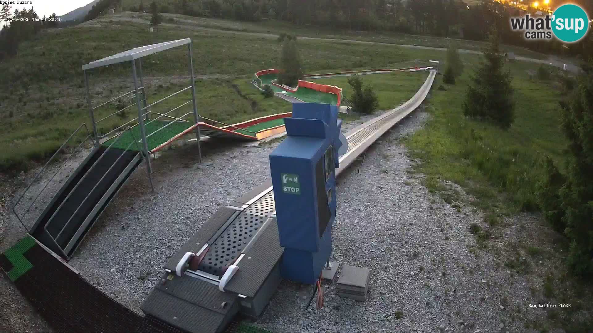 Live webcam Pista da slittino Fužine – Croazia