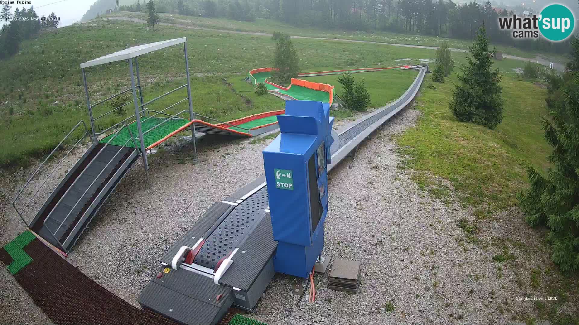 Live webcam Pista da slittino Fužine – Croazia