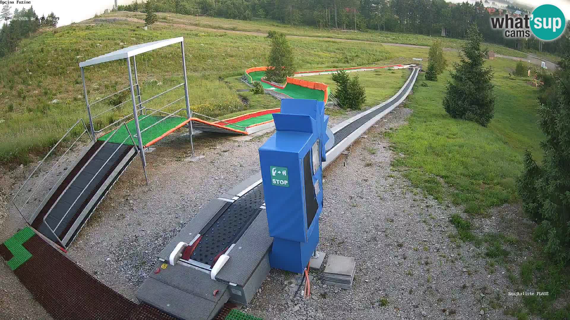 Live webcam Fužine toboggan run – Croatia