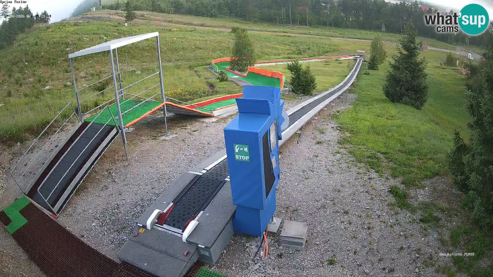 Live webcam Pista da slittino Fužine – Croazia
