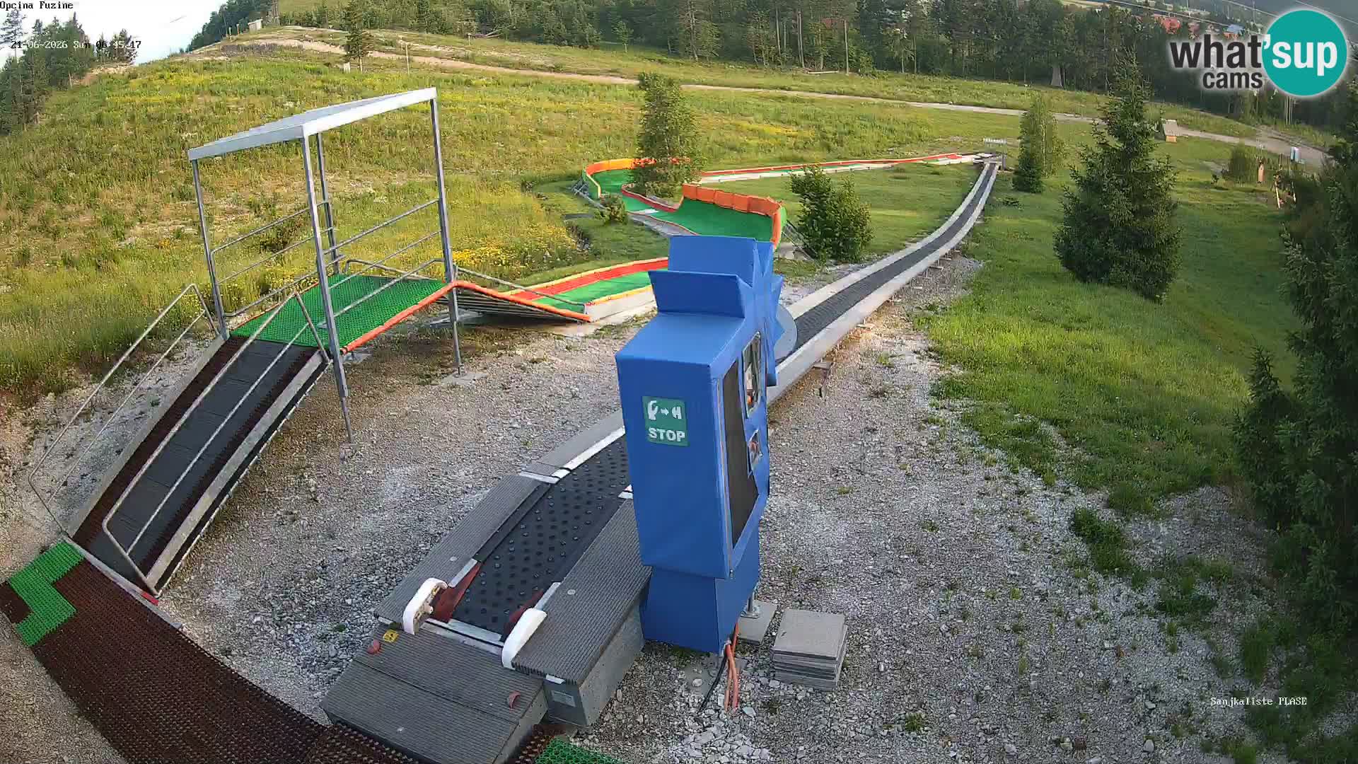 Live webcam Pista da slittino Fužine – Croazia