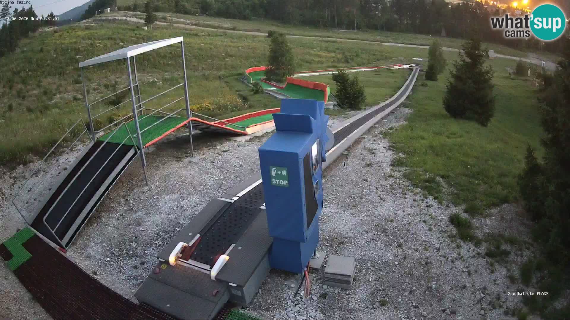 Live webcam Fužine toboggan run – Croatia