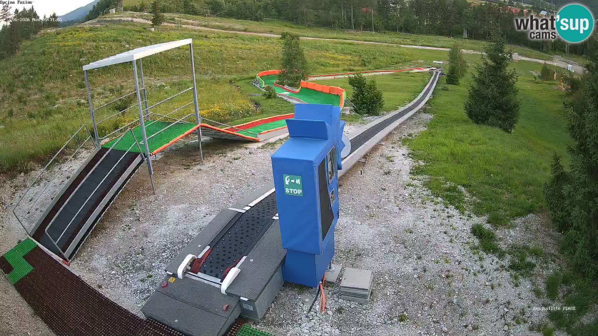 Live webcam Pista da slittino Fužine – Croazia