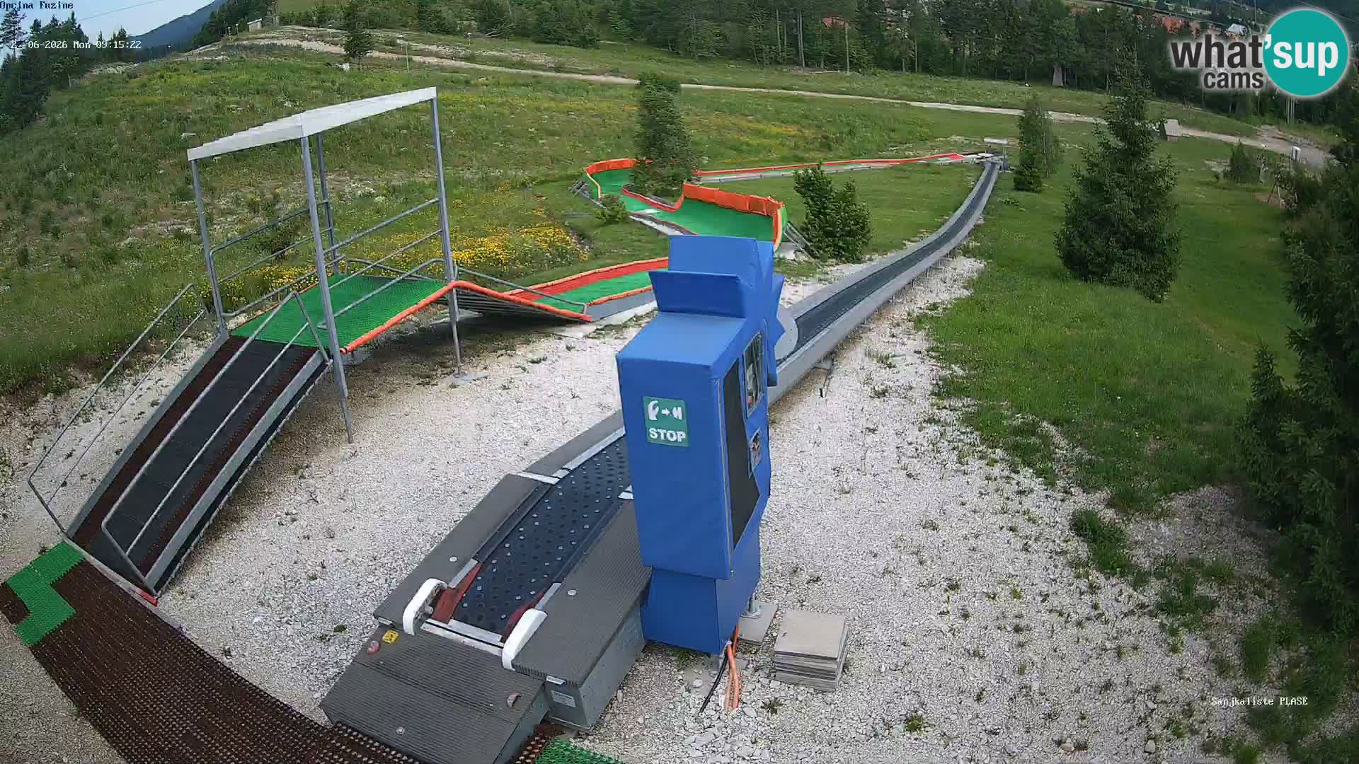 Live webcam Fužine toboggan run – Croatia