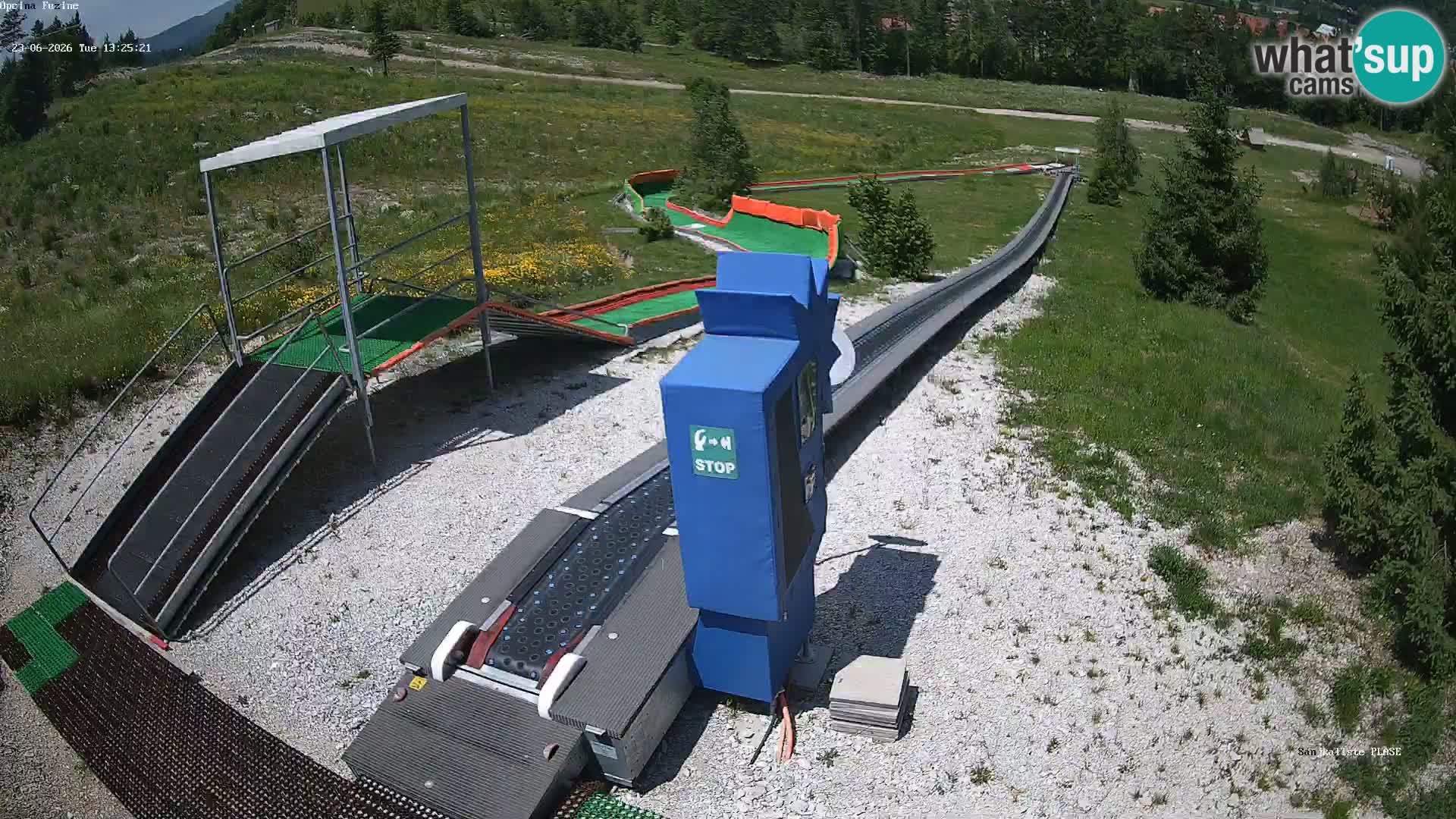 Live webcam Pista da slittino Fužine – Croazia