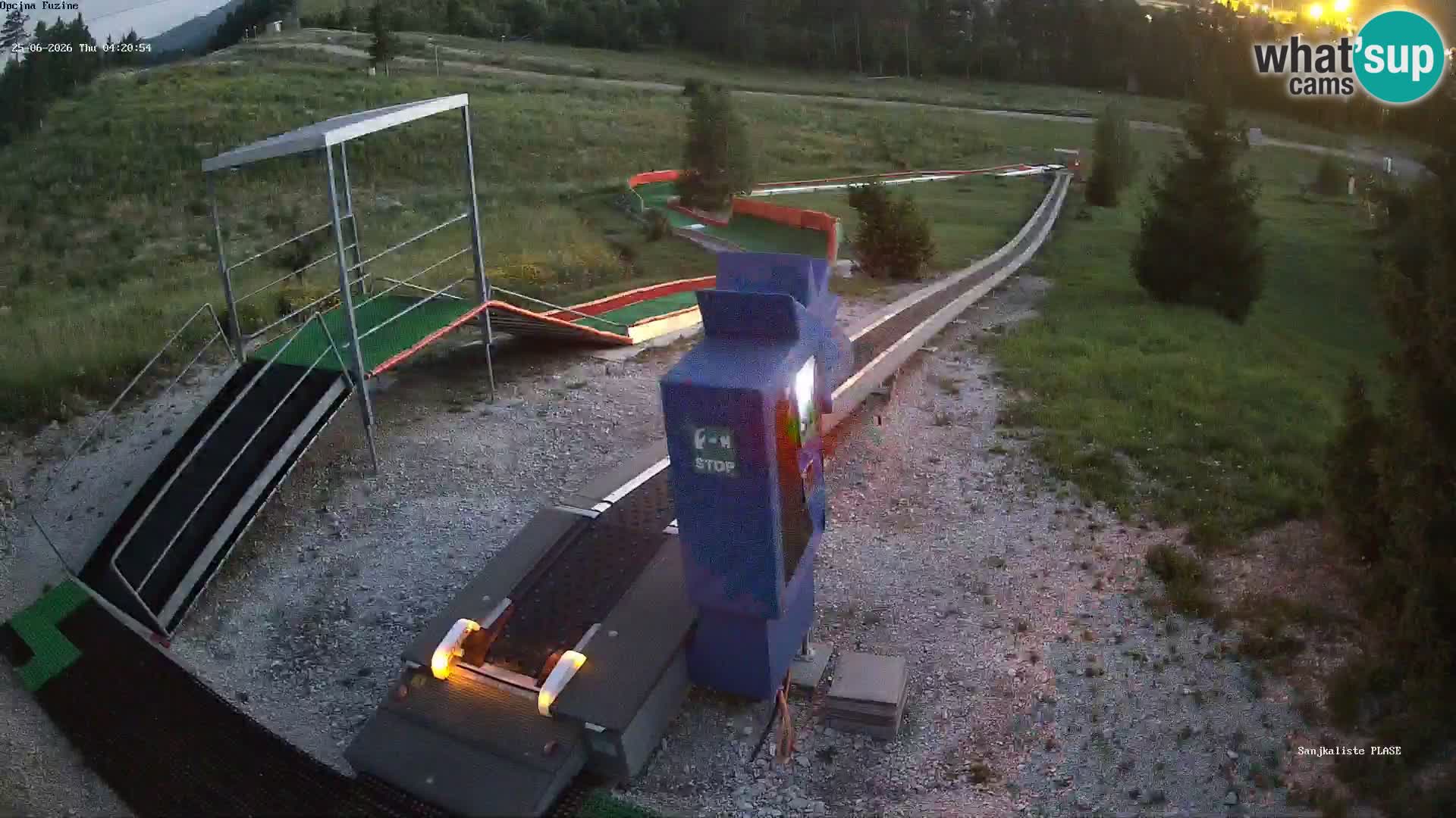 Live webcam Pista da slittino Fužine – Croazia