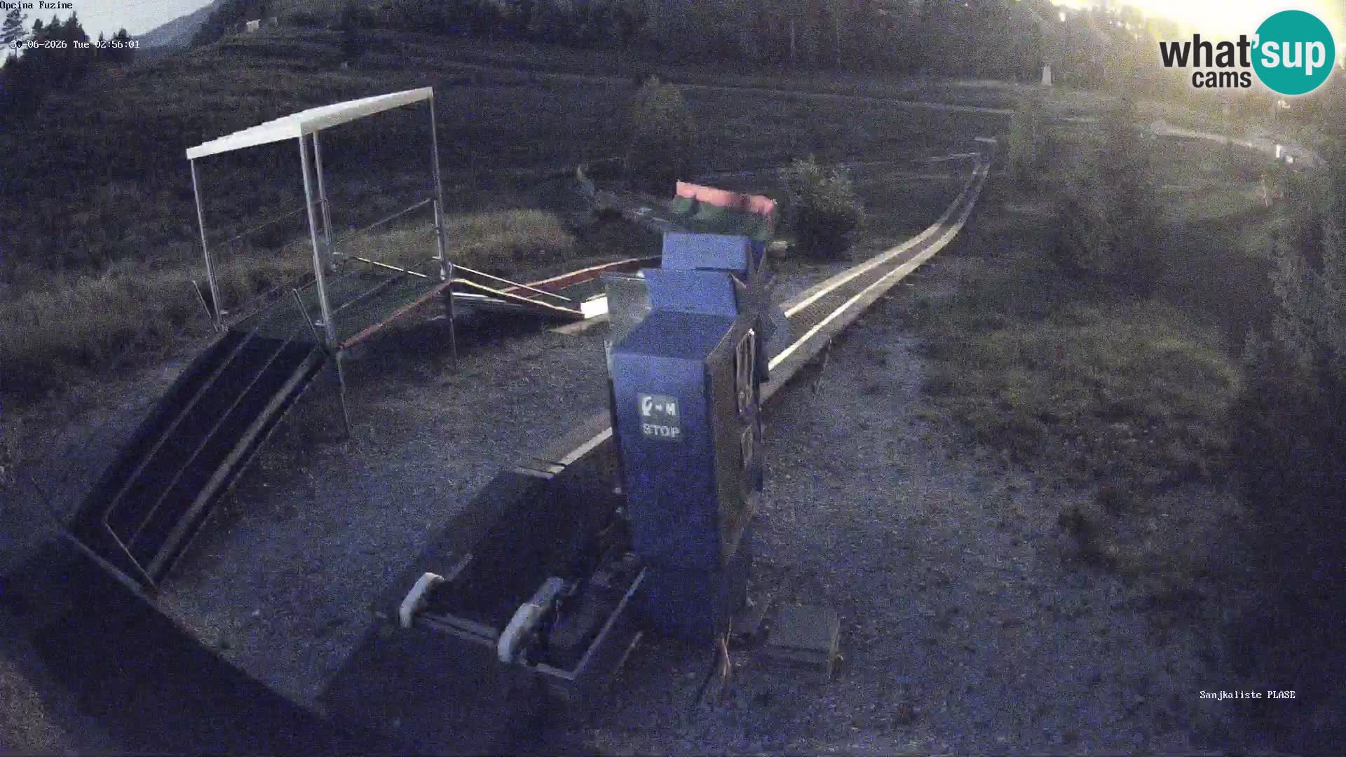 Live webcam Pista da slittino Fužine – Croazia