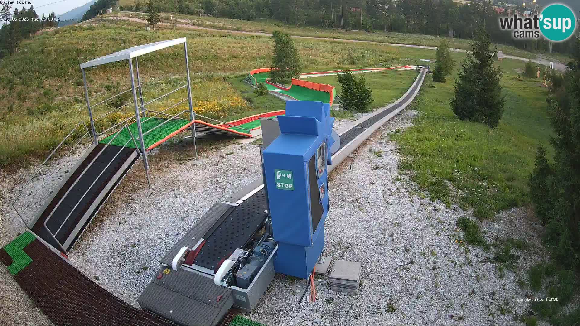 Live webcam Pista da slittino Fužine – Croazia