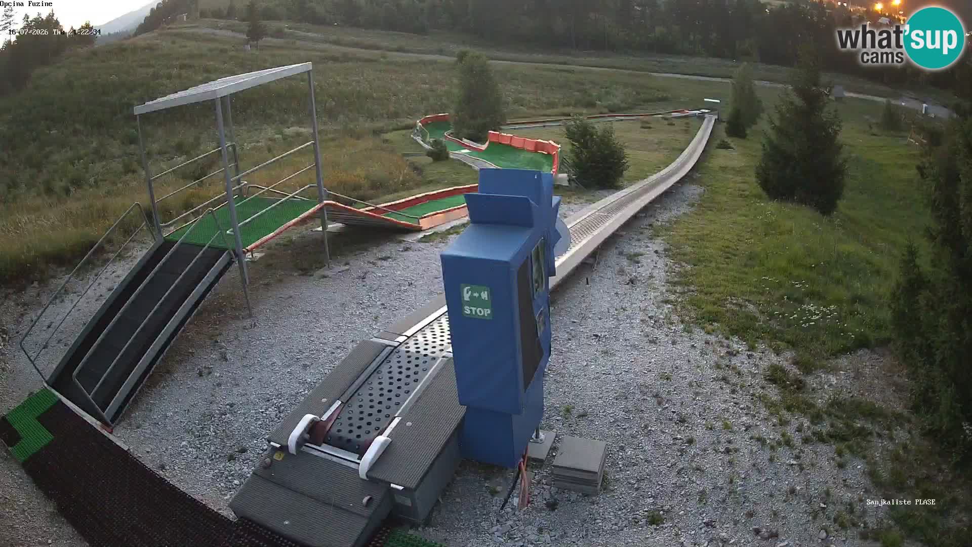 Live webcam Pista da slittino Fužine – Croazia