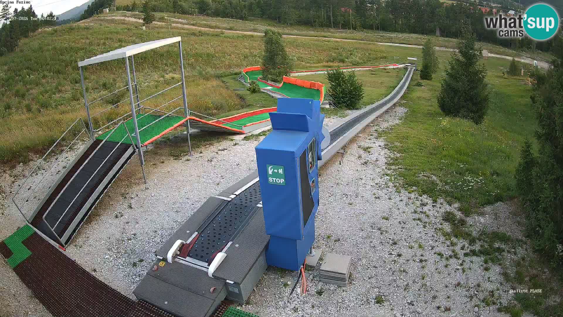 Live webcam Pista da slittino Fužine – Croazia