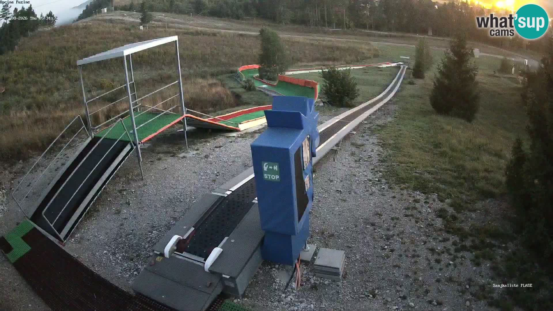 Live webcam Pista da slittino Fužine – Croazia