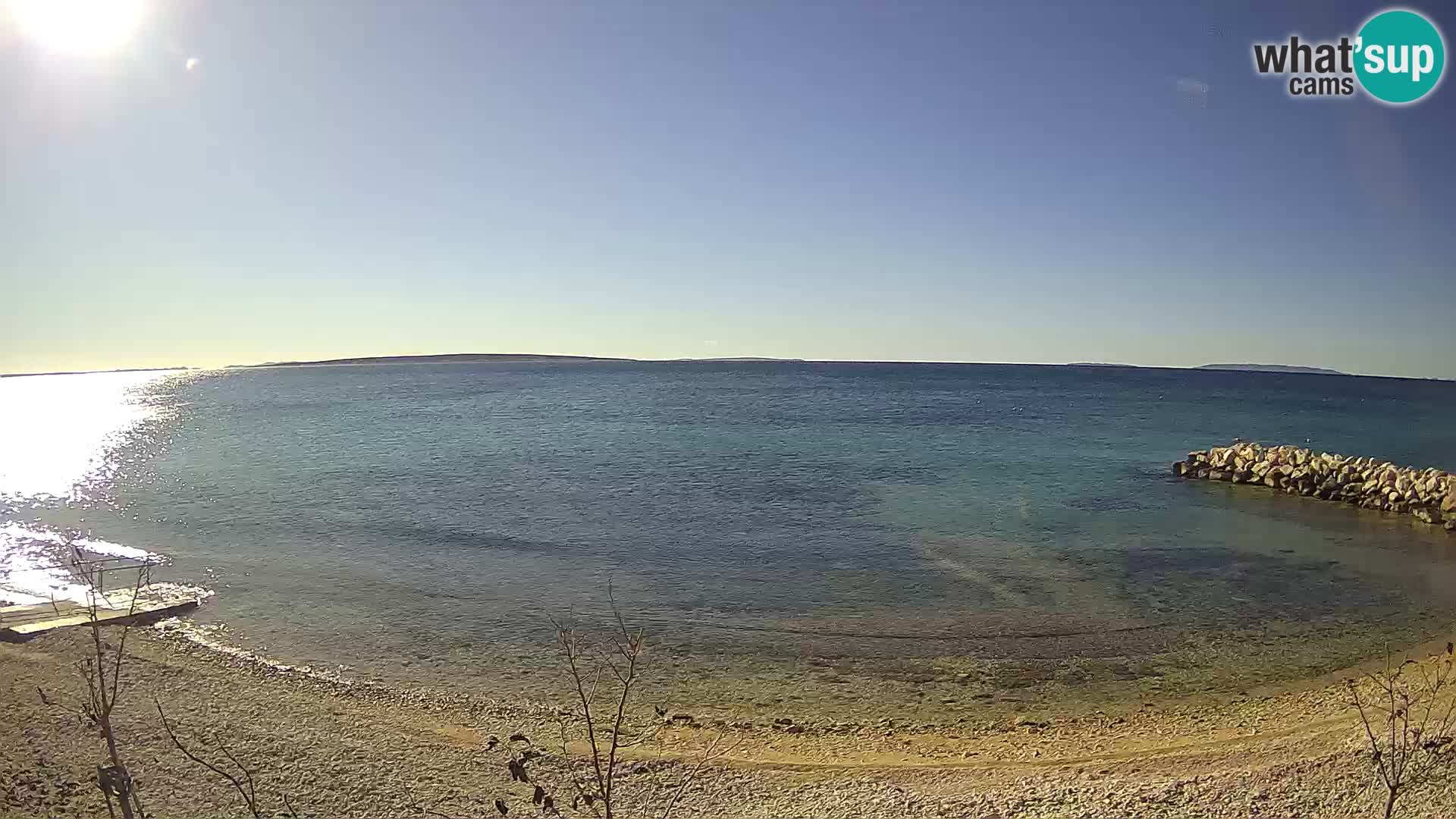 Spletna kamera Plaža Gajac – Pag – Hrvaška