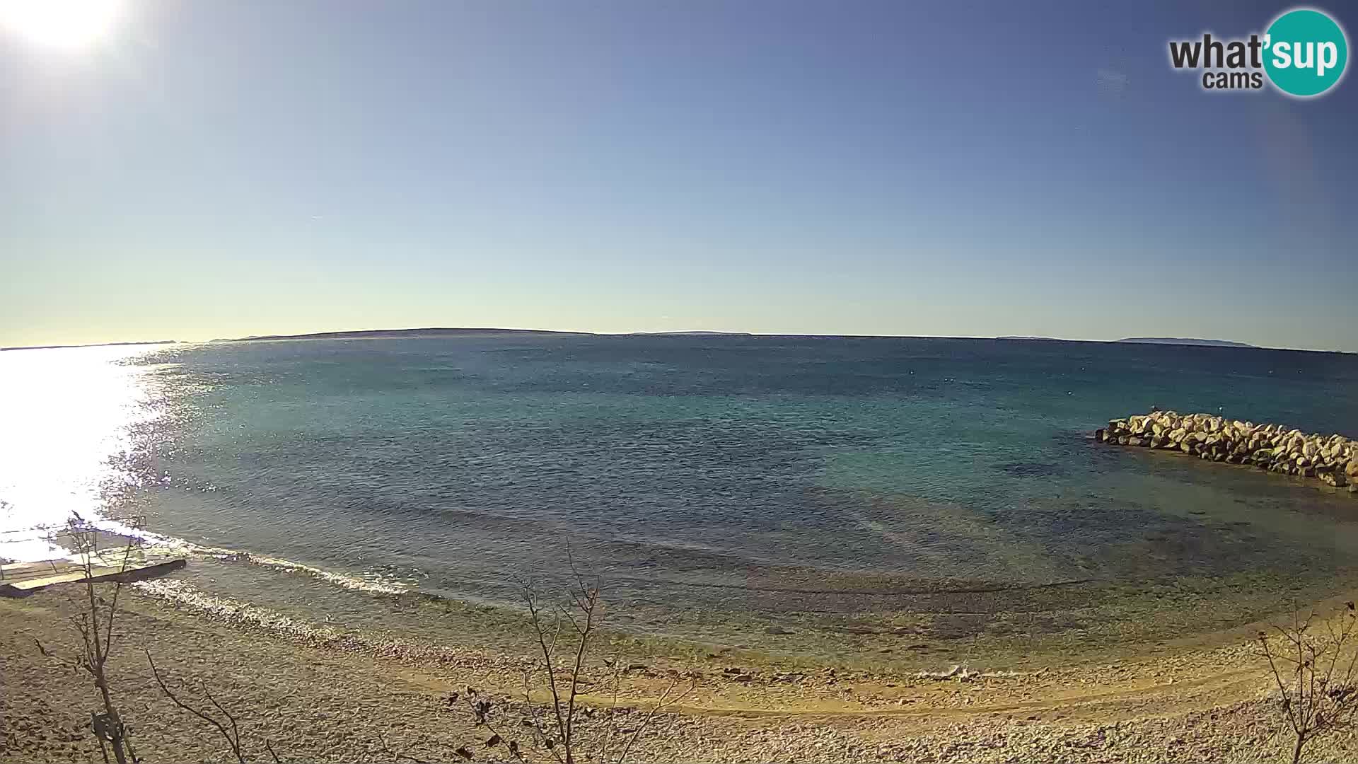 Spletna kamera Plaža Gajac – Pag – Hrvaška