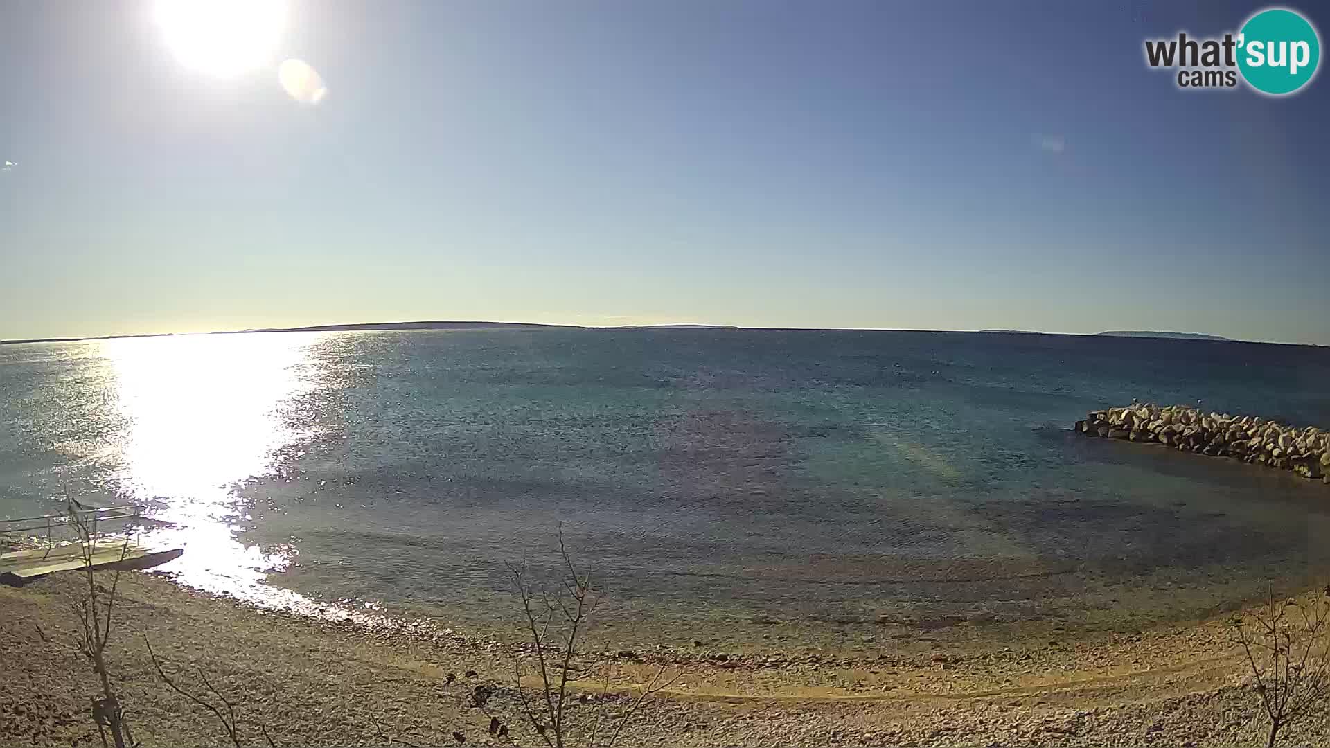 Spletna kamera Plaža Gajac – Pag – Hrvaška