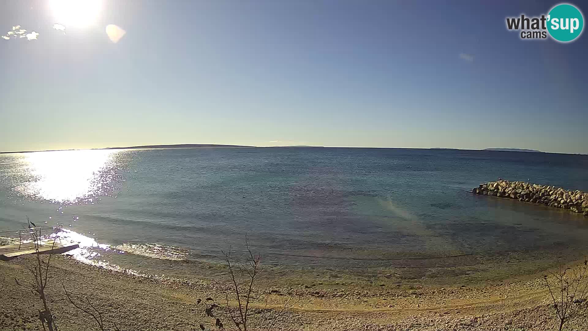 Spletna kamera Plaža Gajac – Pag – Hrvaška