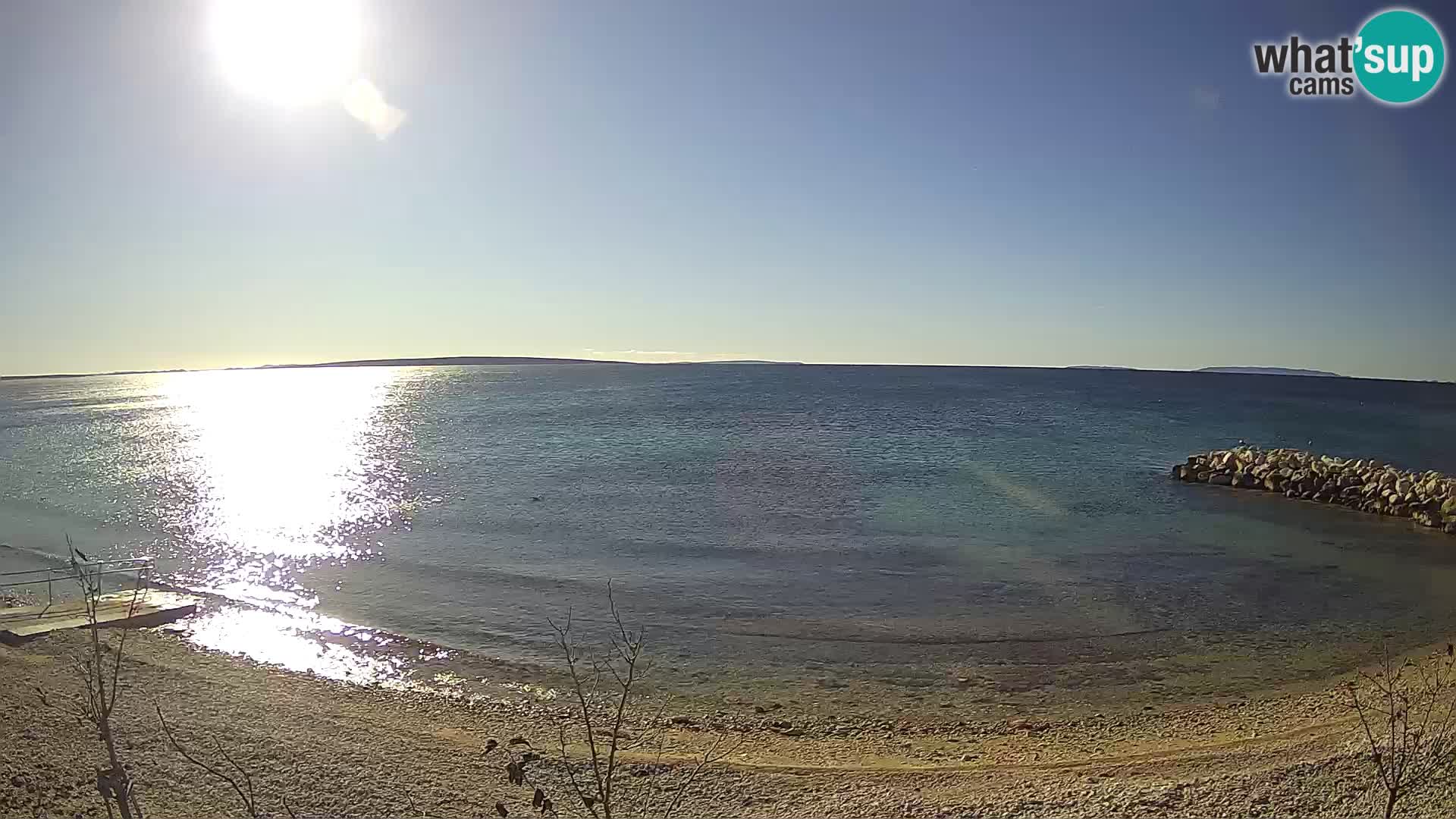 Spletna kamera Plaža Gajac – Pag – Hrvaška