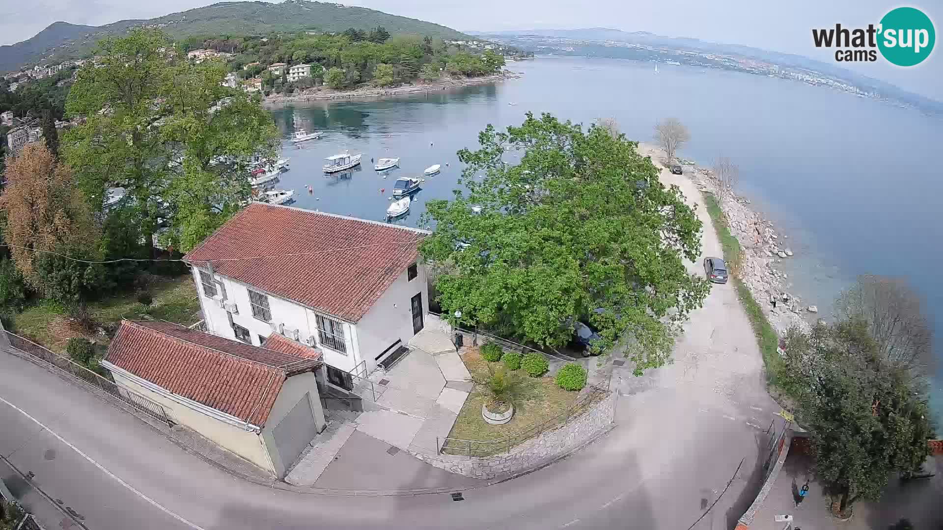 Webcam puerto de Ika – Vista en directo y luces de Opatija