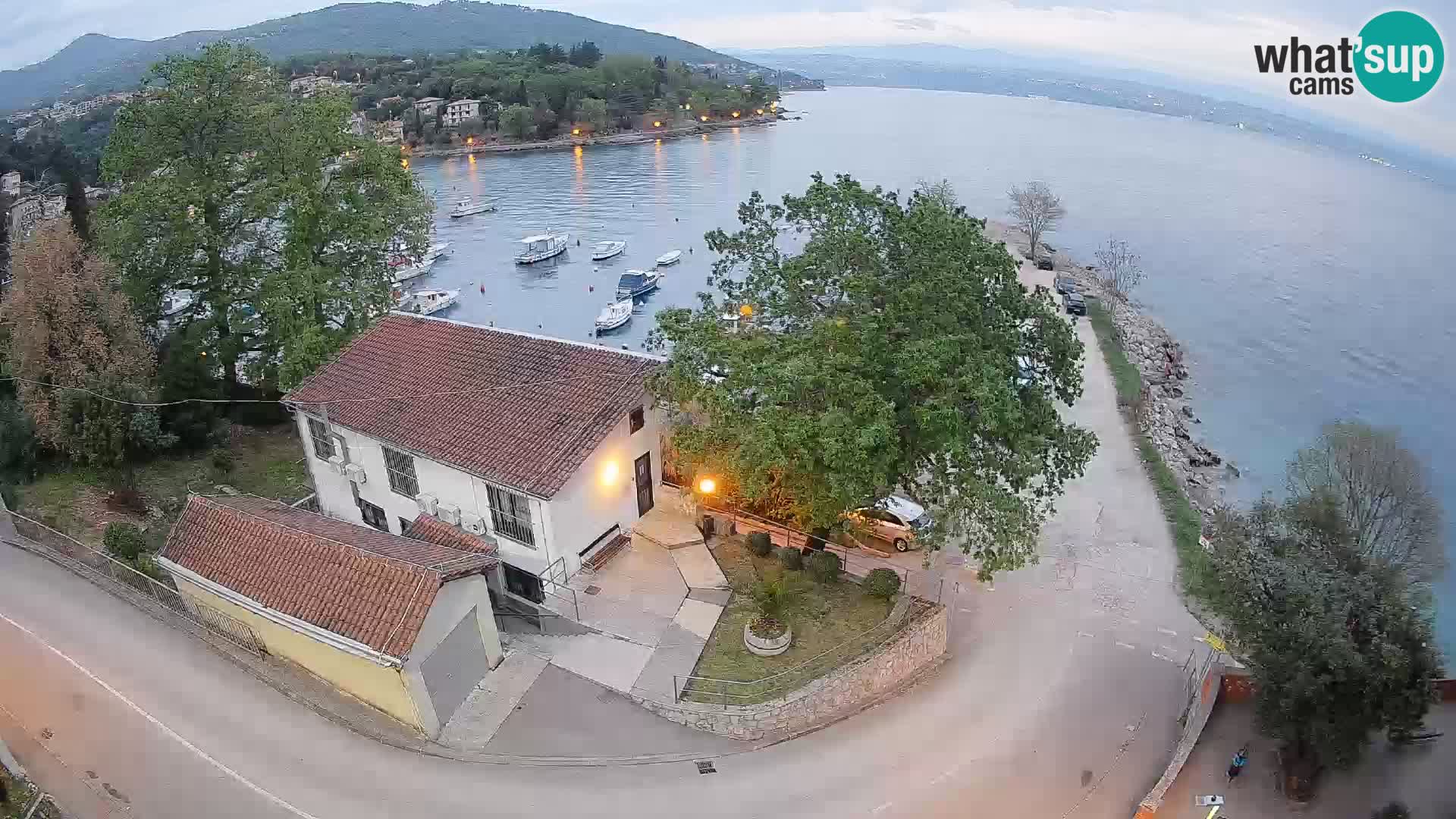 Webcam puerto de Ika – Vista en directo y luces de Opatija