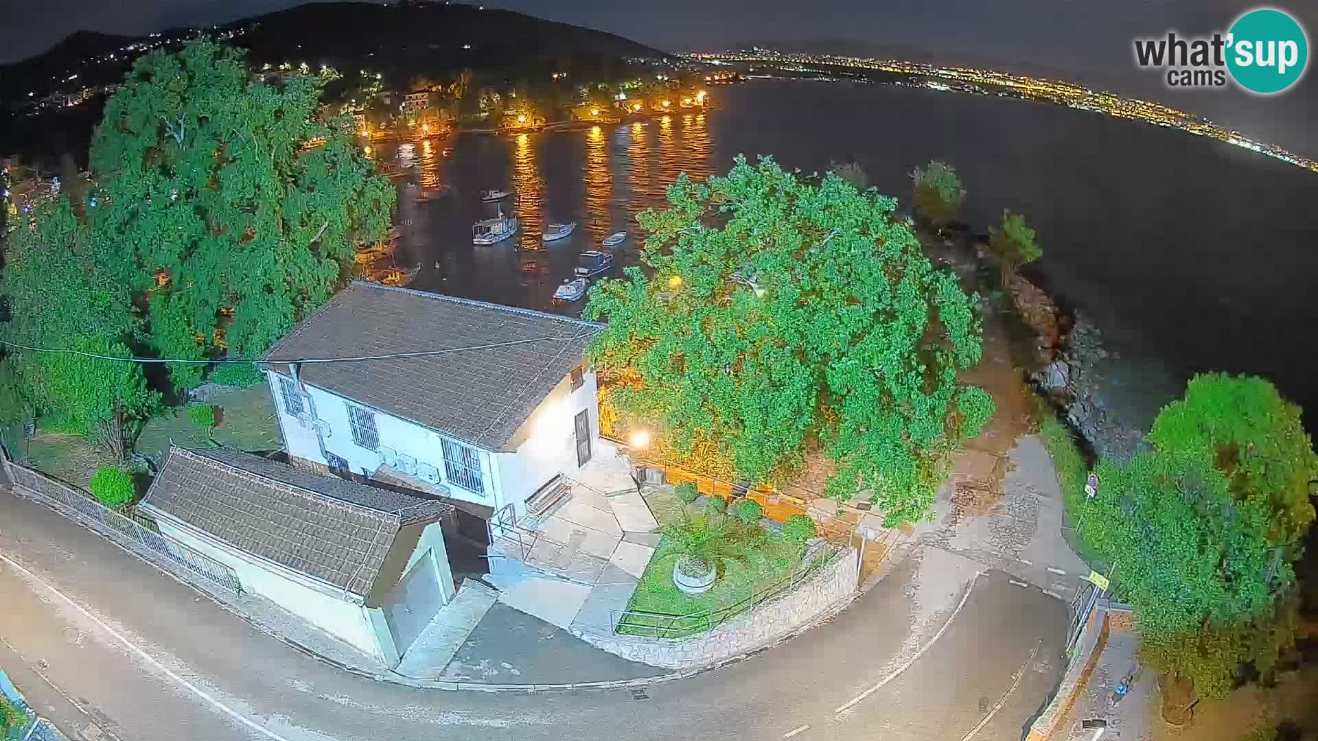 Webcam porto Ika – Vista LIVE sul porto e le luci di Opatija