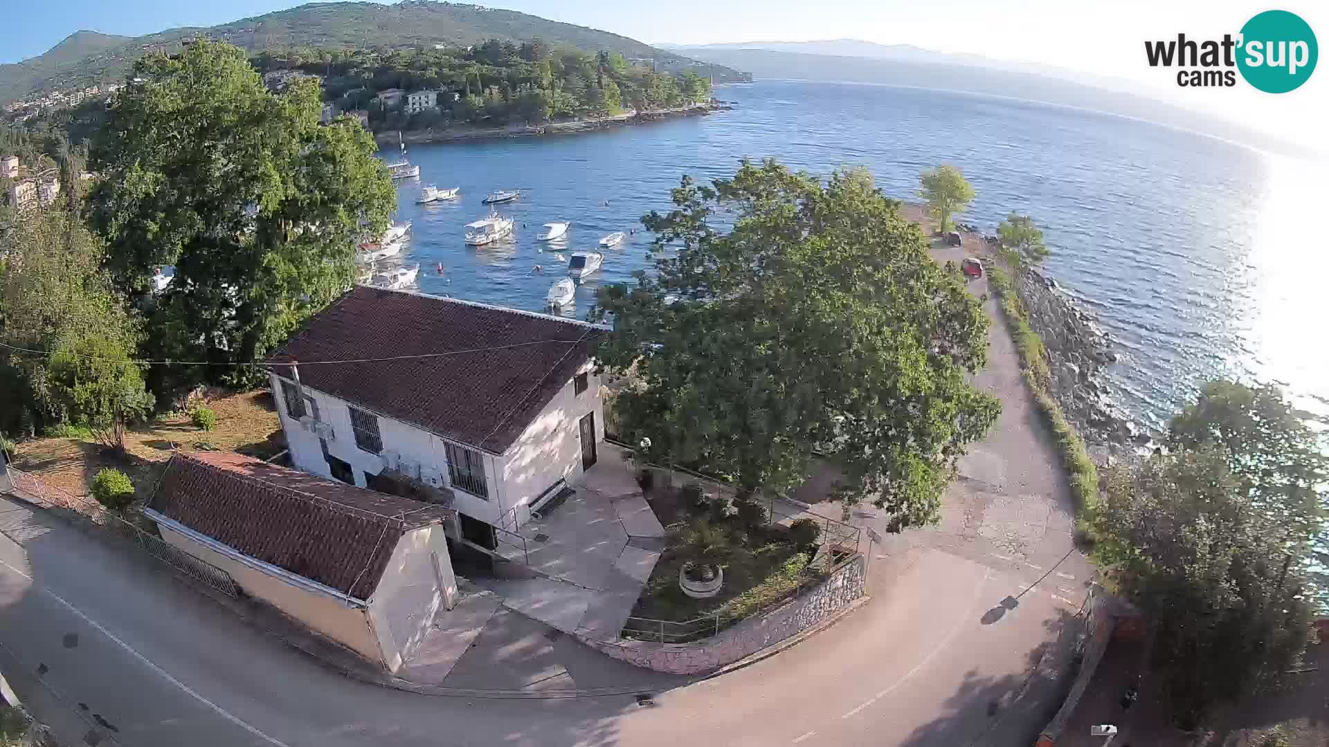 Webcam puerto de Ika – Vista en directo y luces de Opatija