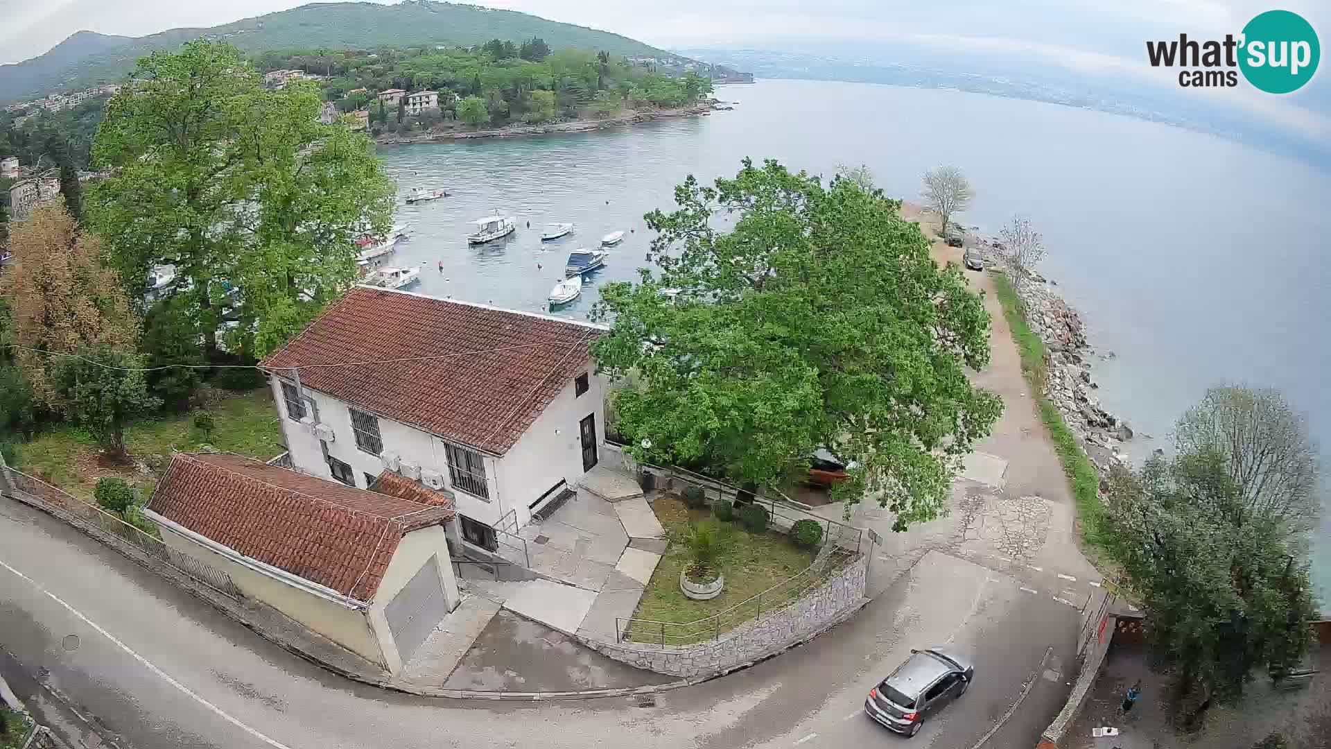 Webcam puerto de Ika – Vista en directo y luces de Opatija