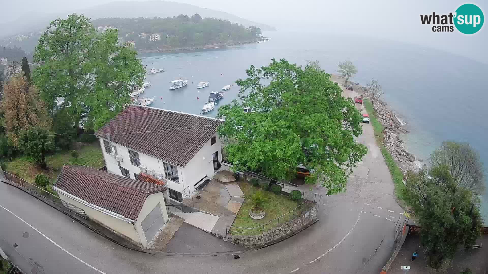 Webcam puerto de Ika – Vista en directo y luces de Opatija