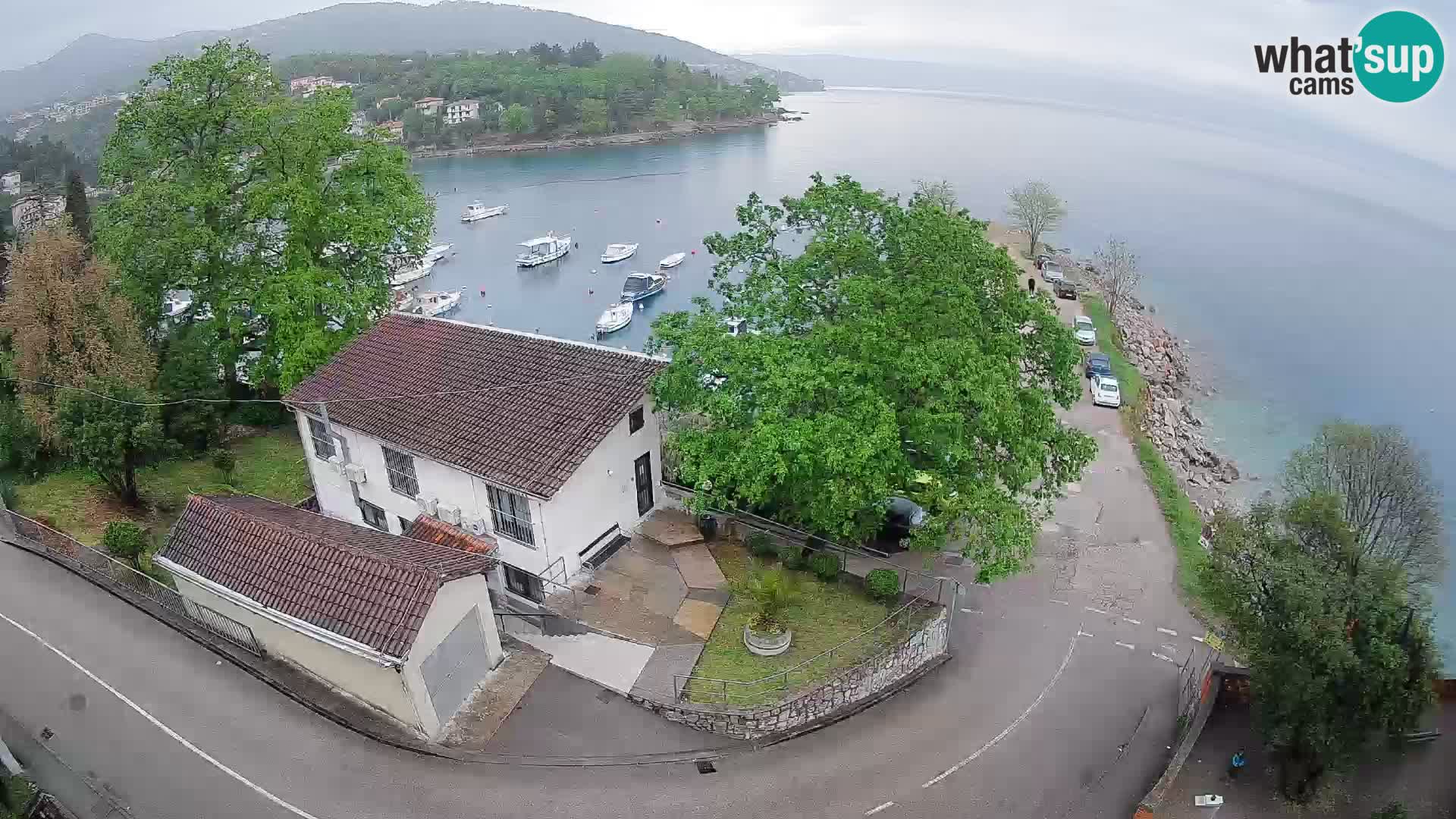 Webcam puerto de Ika – Vista en directo y luces de Opatija