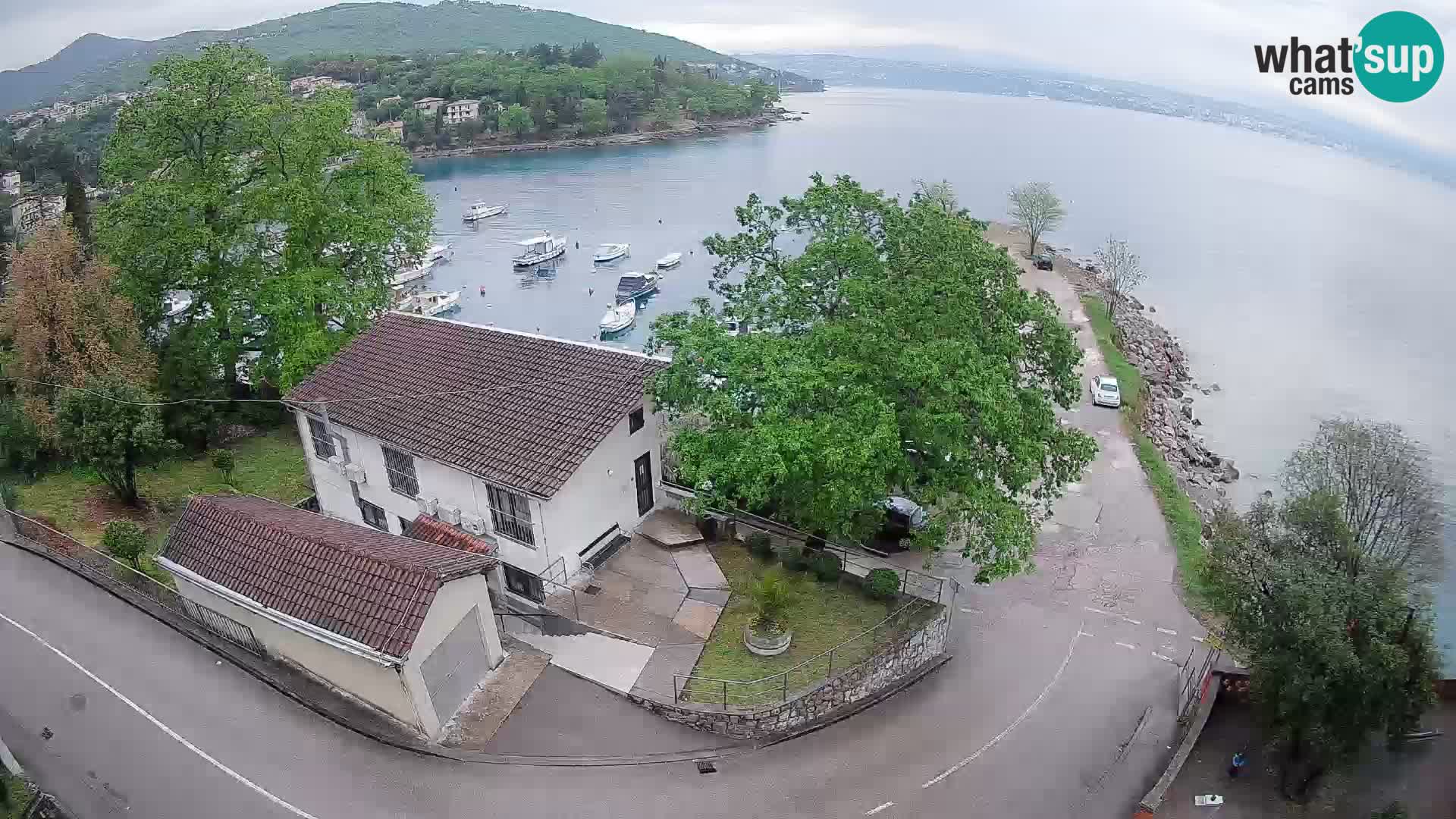 Webcam puerto de Ika – Vista en directo y luces de Opatija
